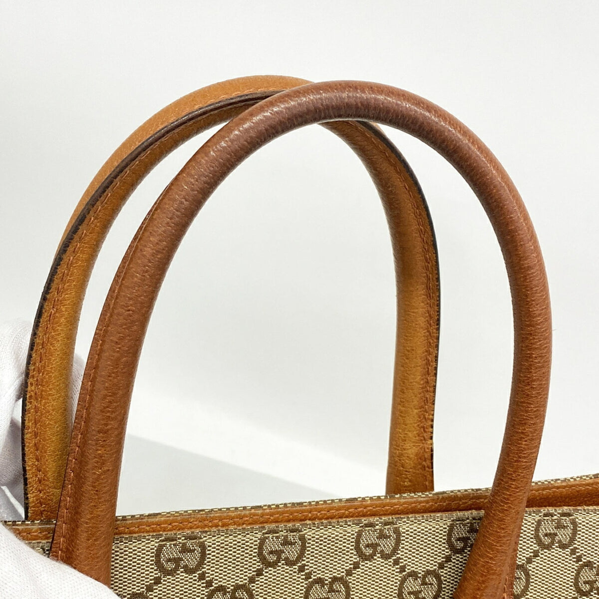 Gucci Brown Canvas Tote Bag (Pre-Owned)