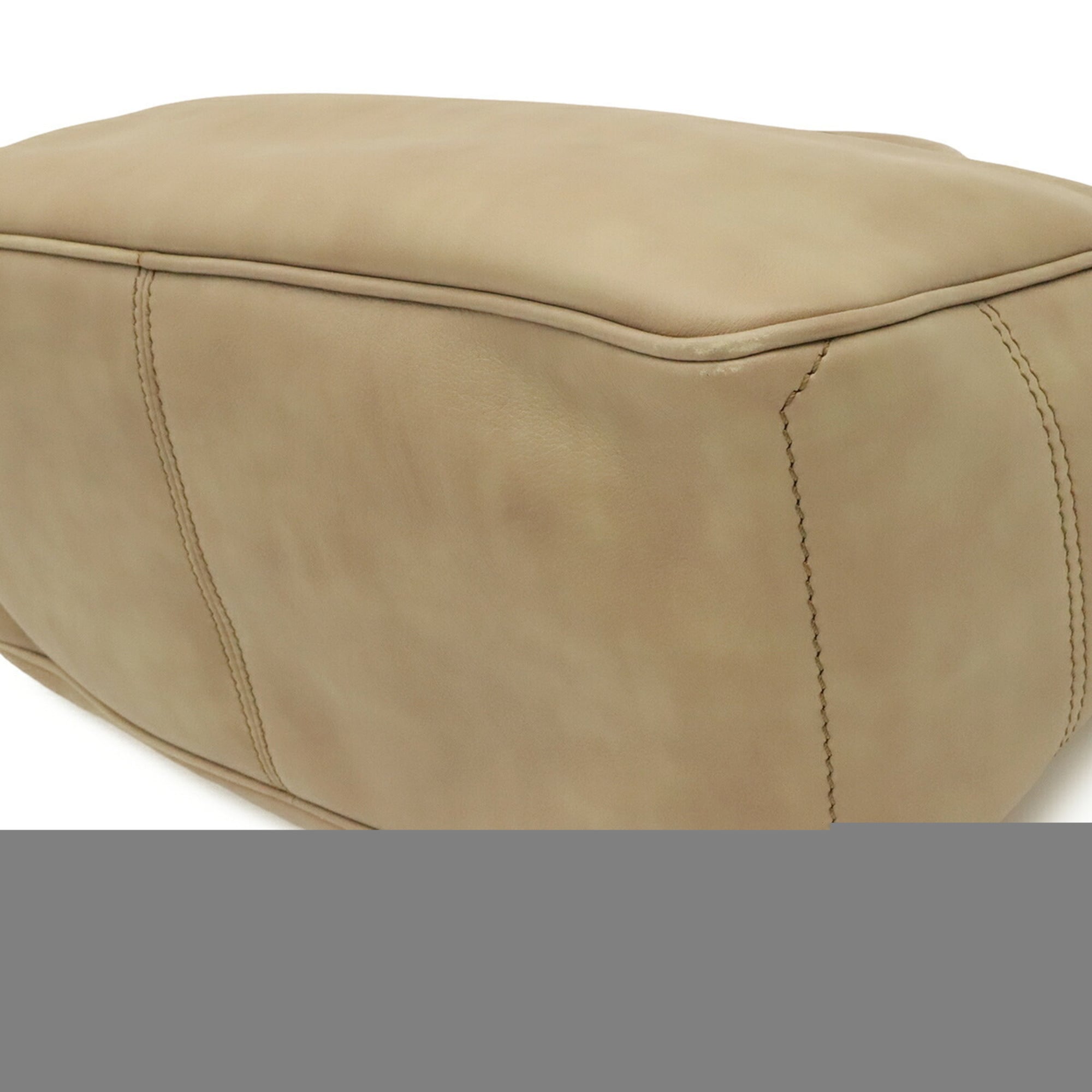 Celine Beige Leather Handbag Tote Bag (Pre-Owned)