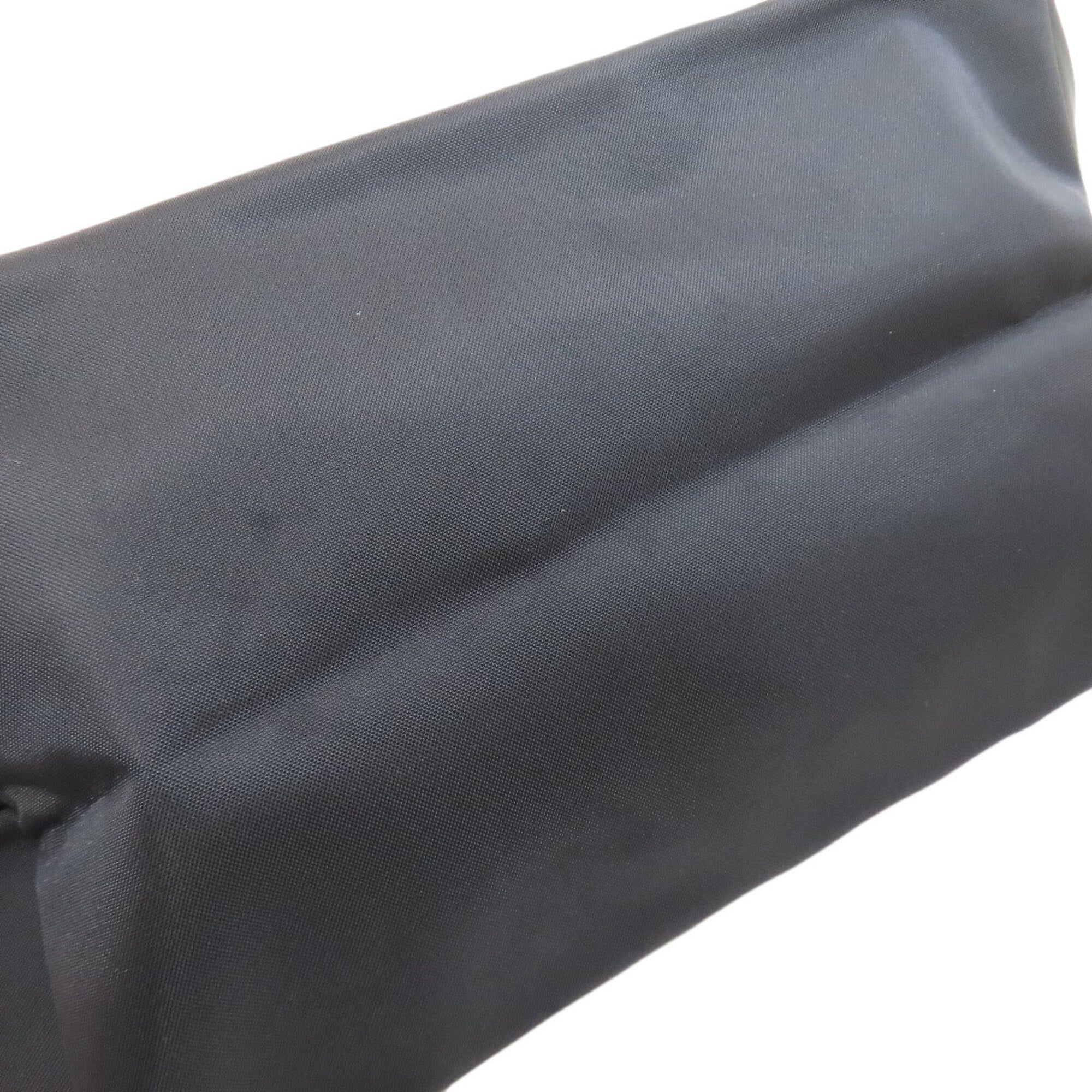Longchamp Black Brown Nylon Tote Bag (Pre-Owned)