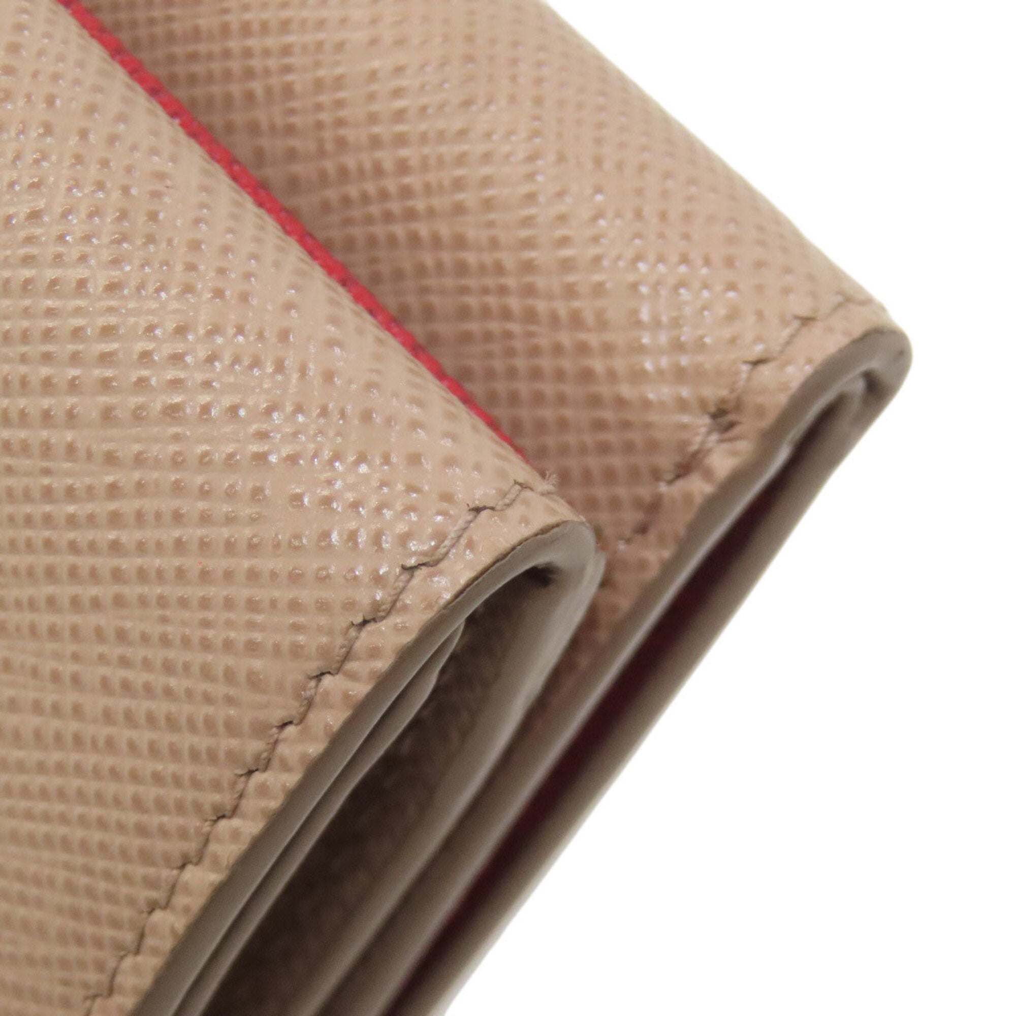Prada Saffiano Beige Saffiano Wallet (Bi-Fold) (Pre-Owned)
