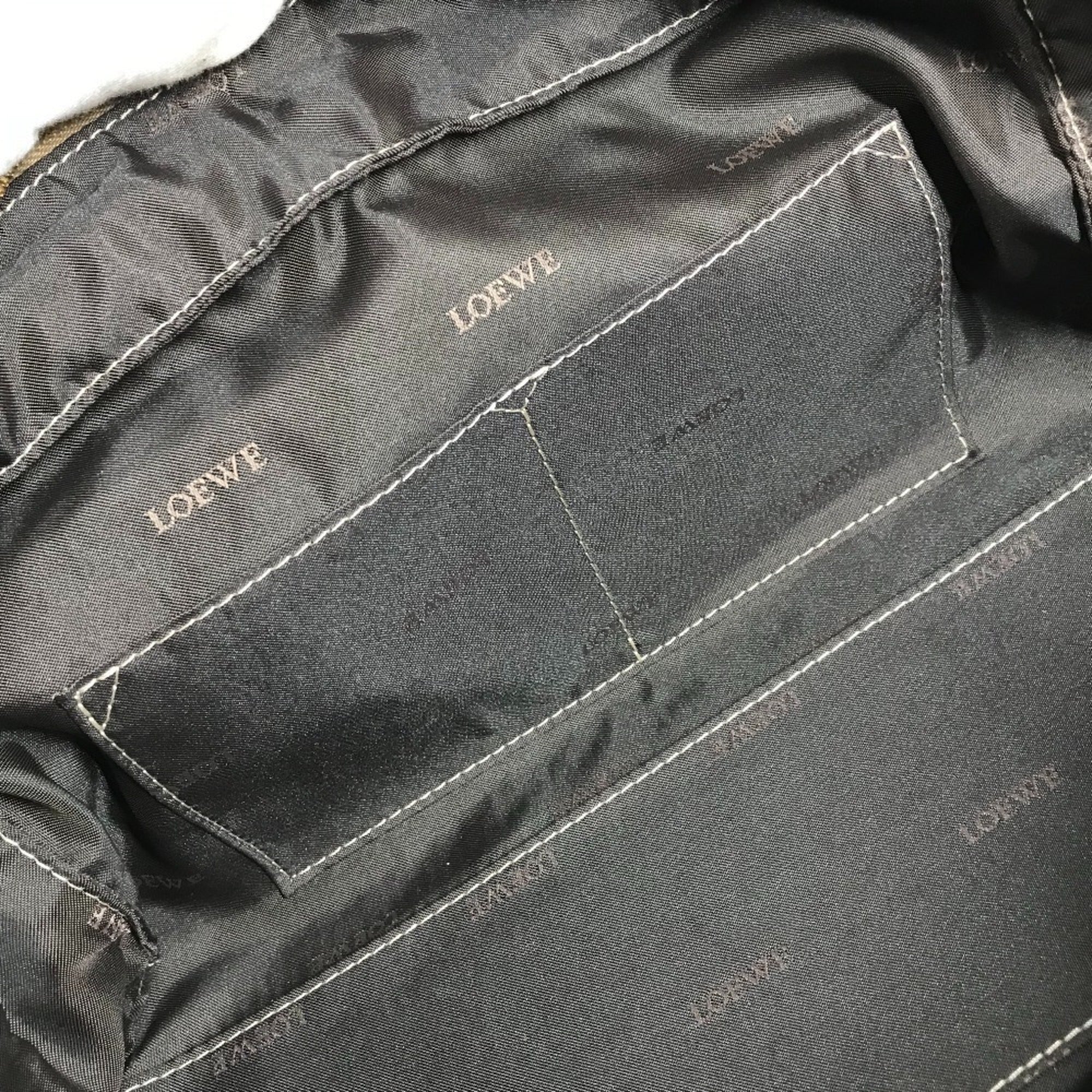 Loewe Amazona Gold Leather Handbag Tote Bag (Pre-Owned)