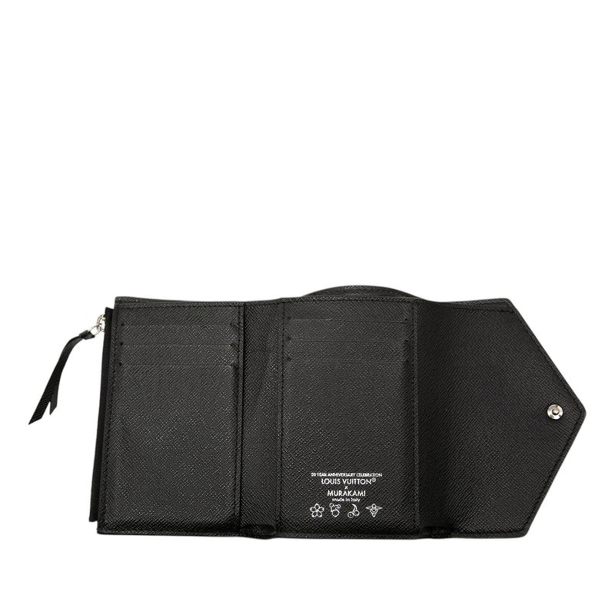 Louis Vuitton Black Pvc Wallet (Tri-Fold) (Pre-Owned)