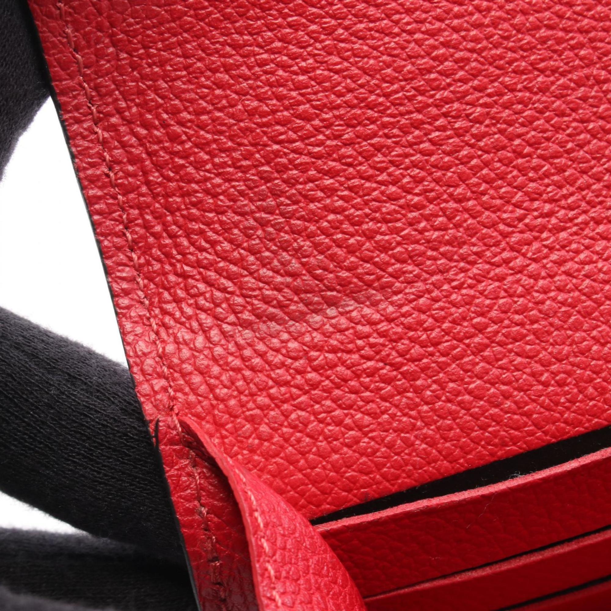 Louis Vuitton Red Color Sacrlet Monogram Empreinte Long Wallet (Bi-Fold) (Pre-Owned)