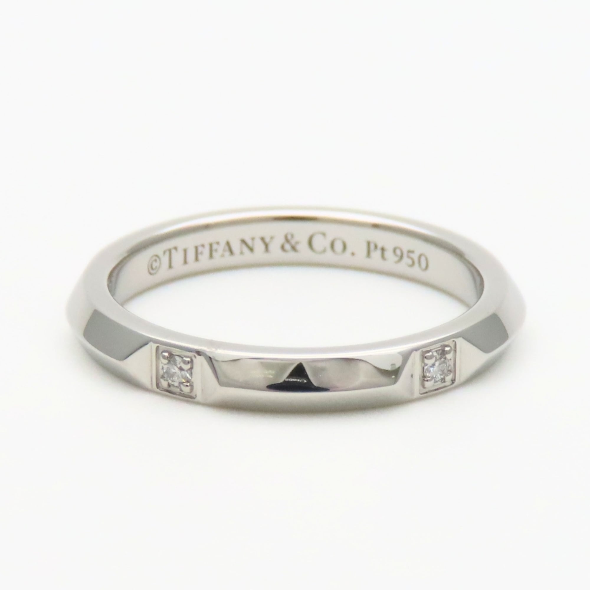 Tiffany Platinum Platinum 950 Band Ring (Pre-Owned)