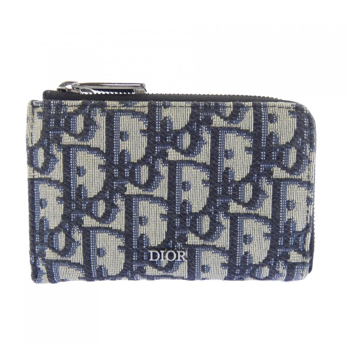Christian Dior Gray Navy Bill Wallet (Bi-Fold) (Pre-Owned)