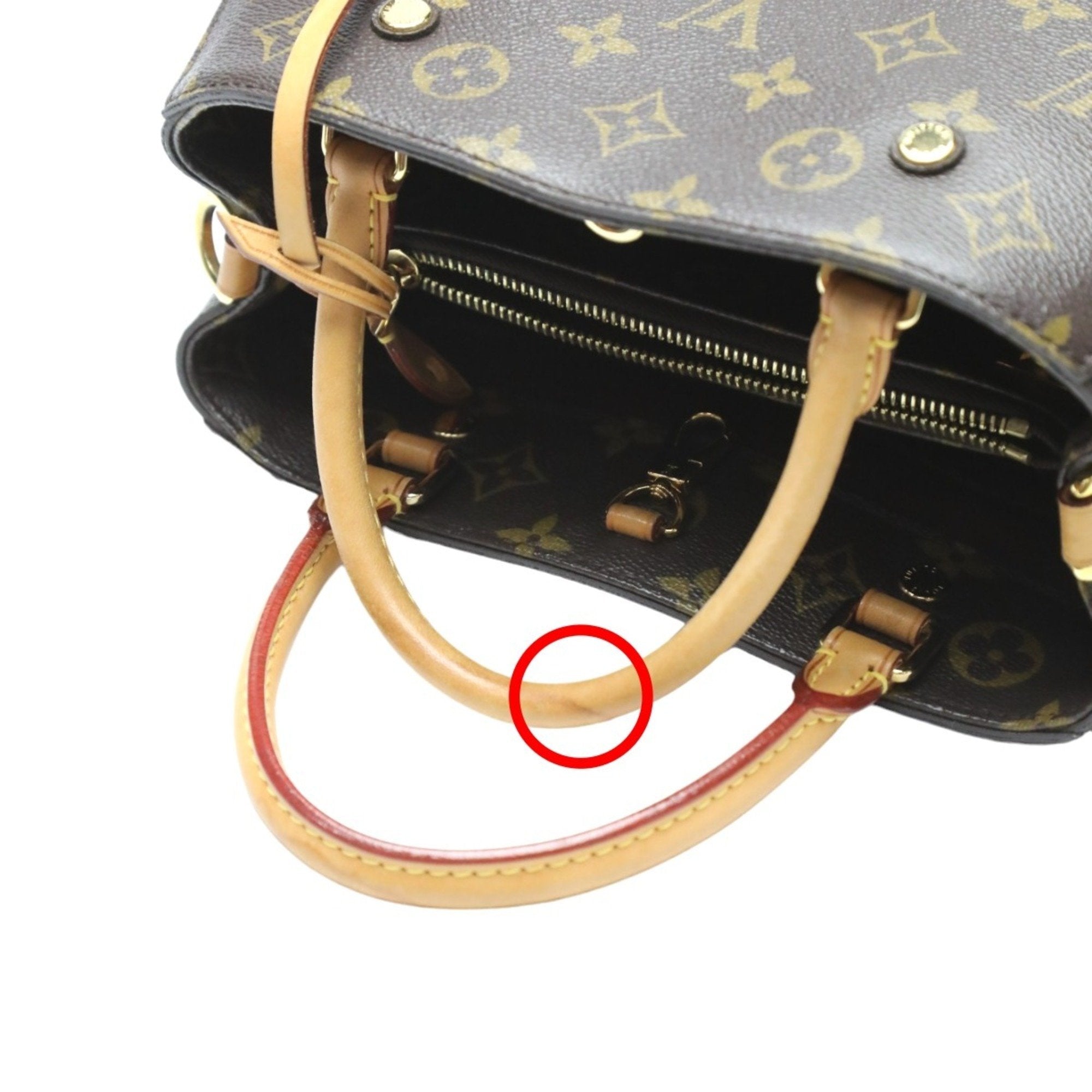 Louis Vuitton Brown Monogram Canvas Handbag Shoulder Bag (Pre-Owned)