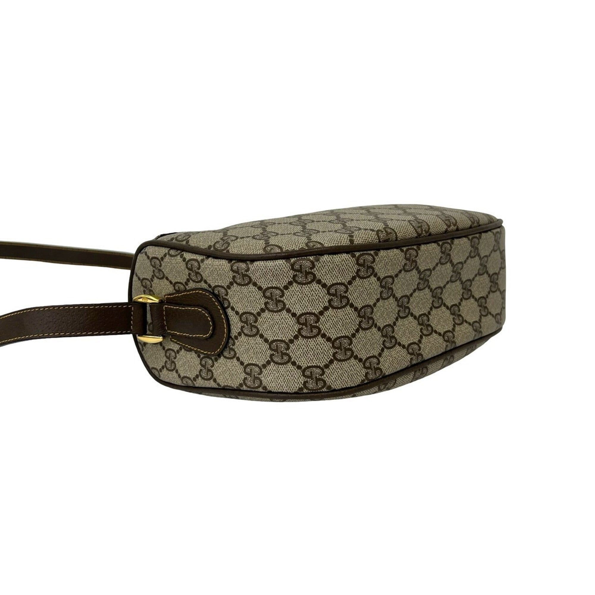 Gucci Brown Green Red Color Leather Pvc Pochette Shoulder Bag (Pre-Owned)