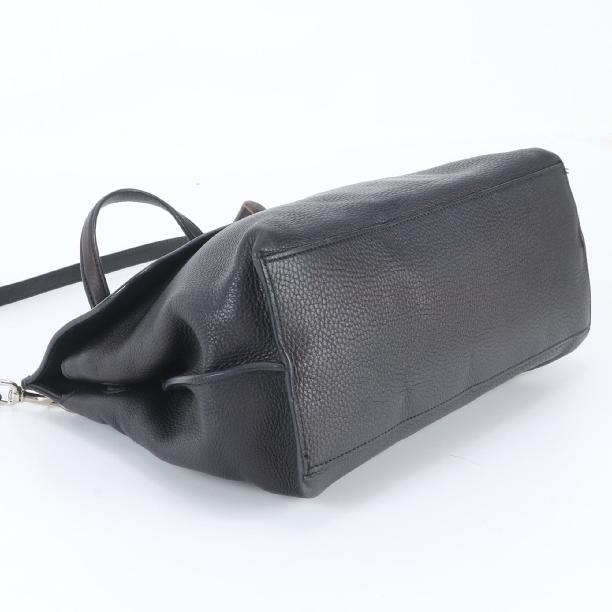 Gucci Black Leather Shoulder Bag Tote Bag (Pre-Owned)