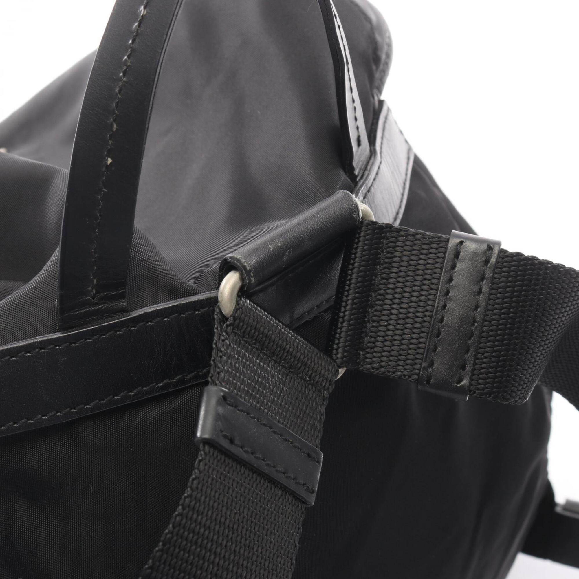 Prada Black Nylon Backpack Handbag (Pre-Owned)