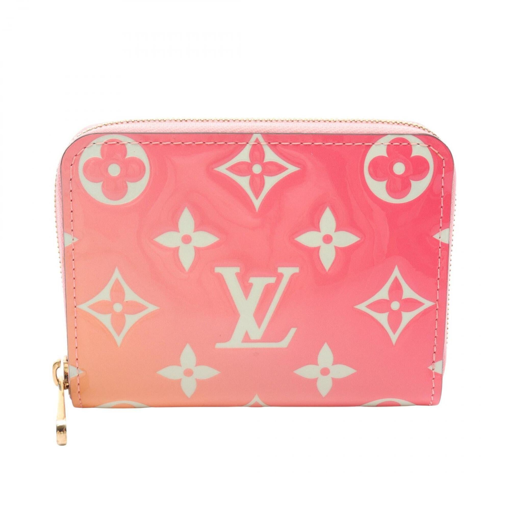 Louis Vuitton Orange Pink Leather Coin Purse/Coin Case (Pre-Owned)