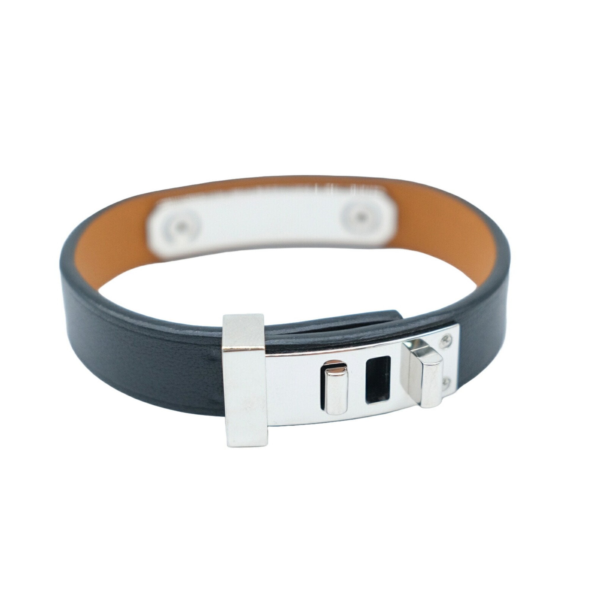 Hermes Black Leather Charm Bracelet (Pre-Owned)