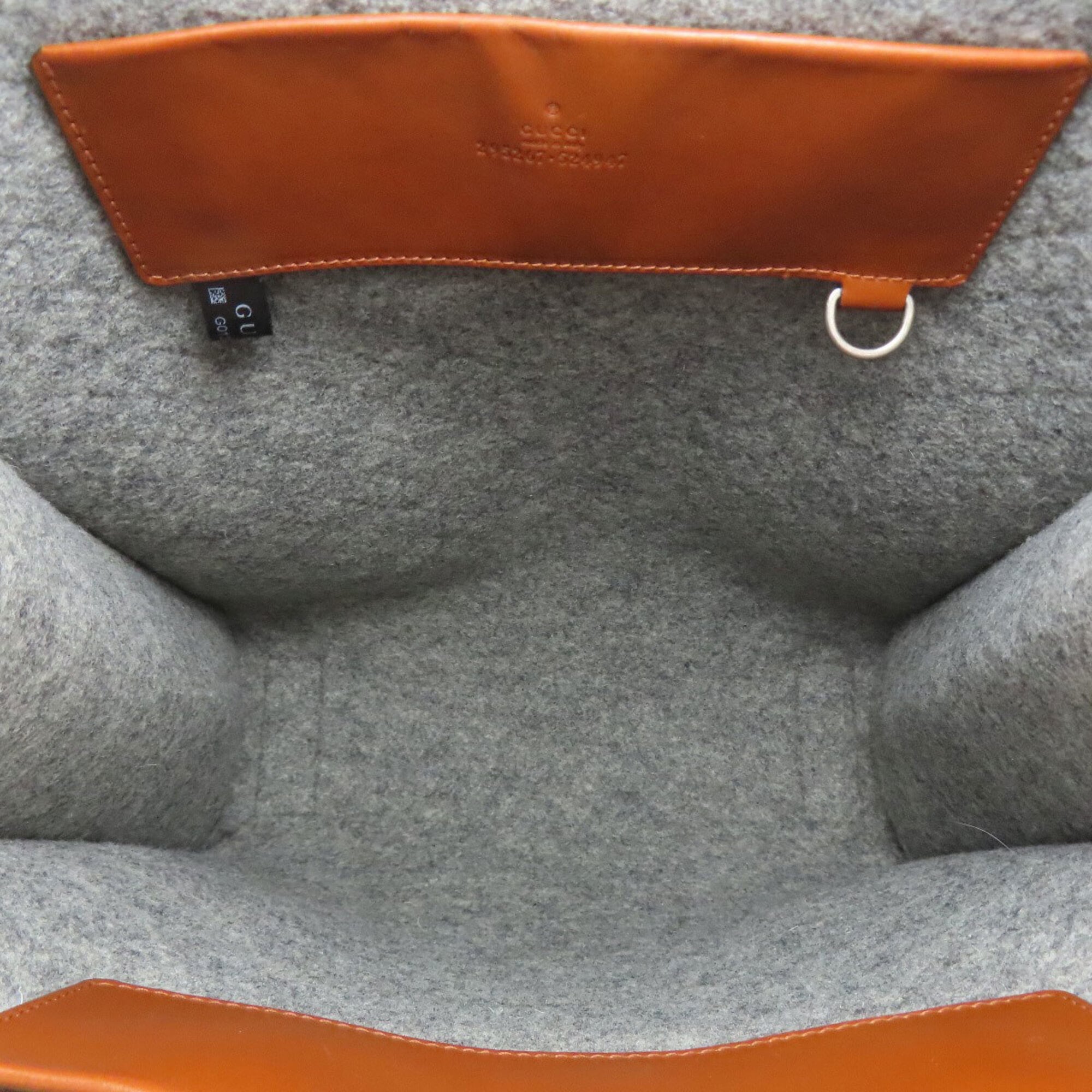Gucci Gray Felt Tote Bag (Pre-Owned)