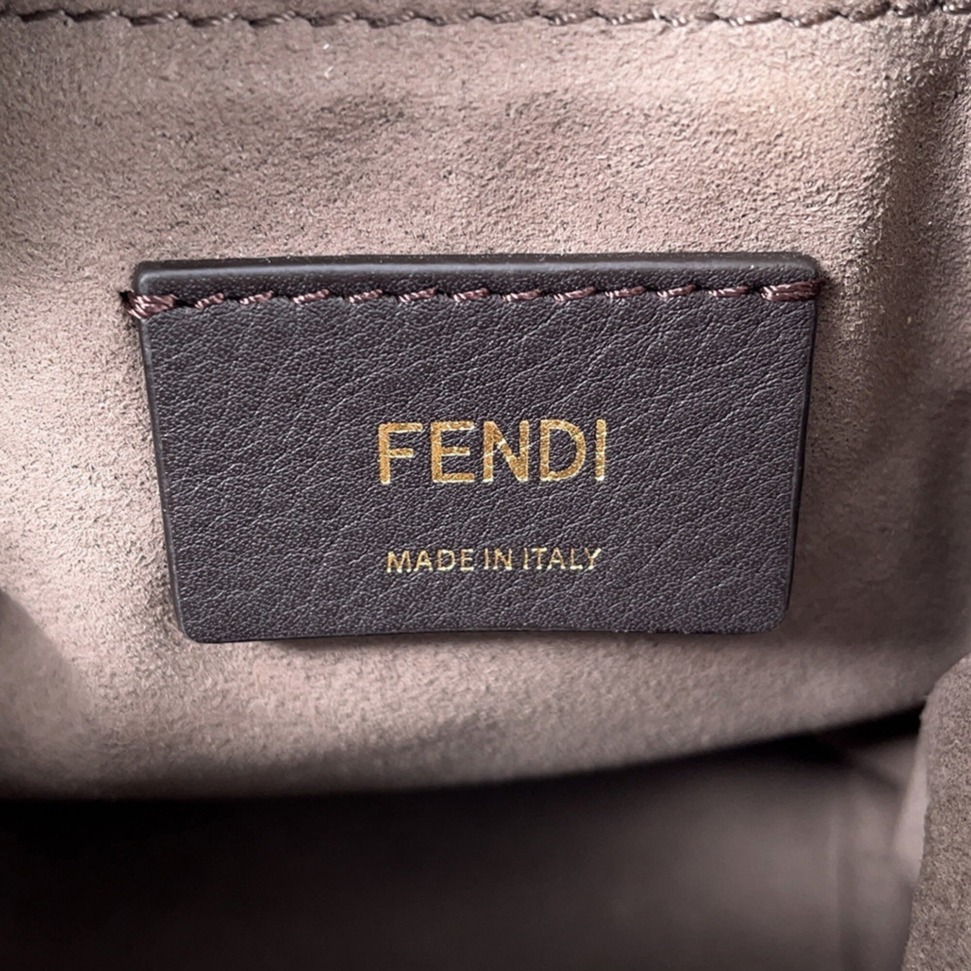 Fendi Brown Dark Brown Leather Handbag Shoulder Bag (Pre-Owned)