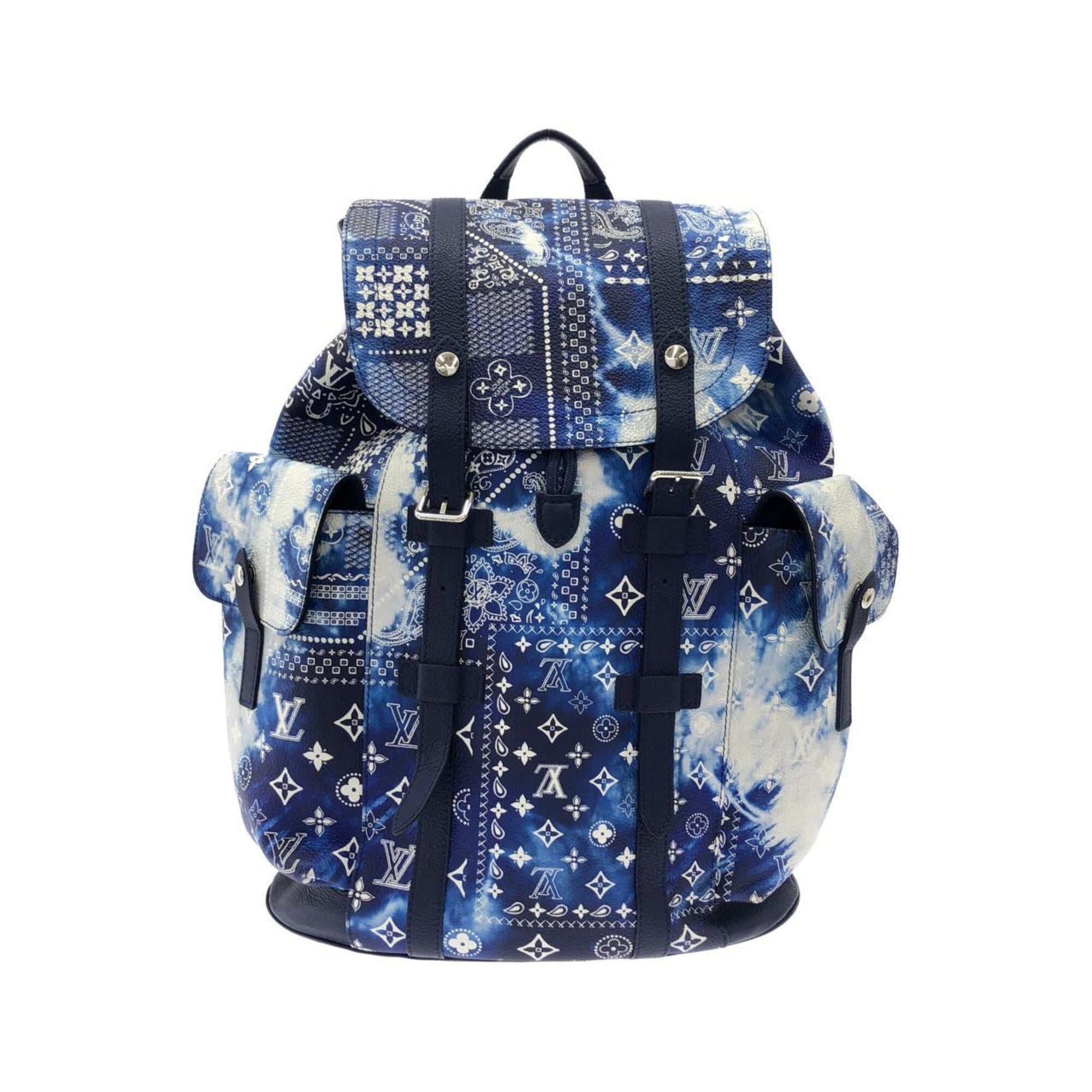 Louis Vuitton Blue Coated Canvas Handbag (Pre-Owned)
