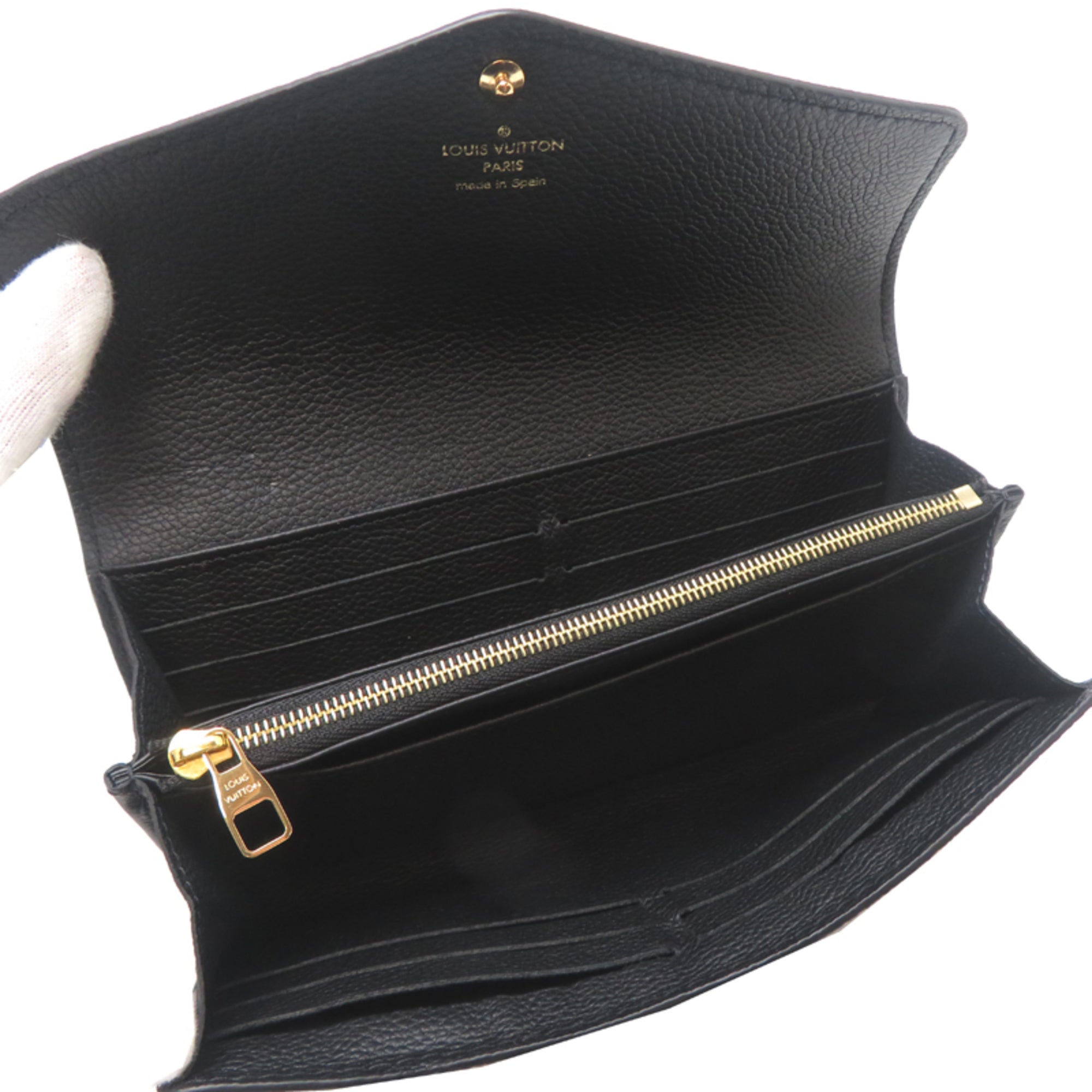 Louis Vuitton Black Noir Monogram Empreinte Long Wallet (Bi-Fold) (Pre-Owned)