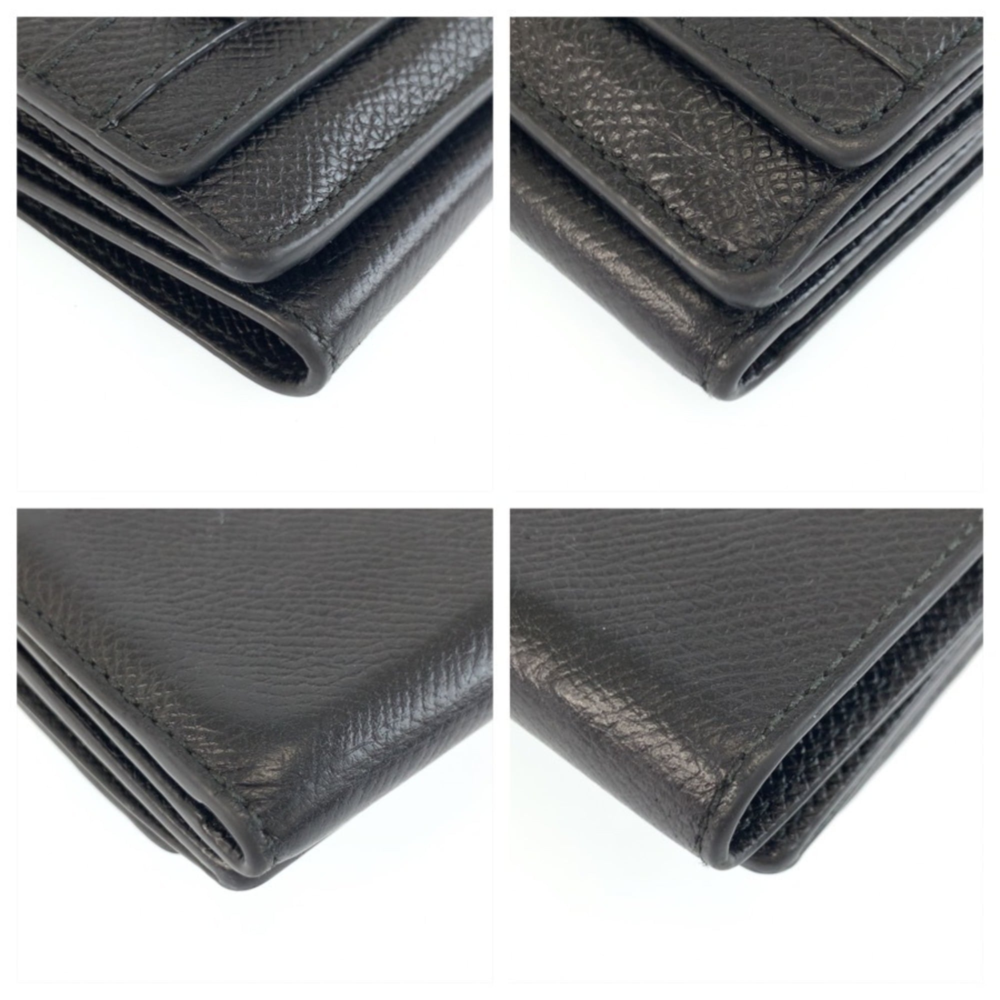 Salvatore Ferragamo Black Leather Wallet (Tri-Fold) (Pre-Owned)