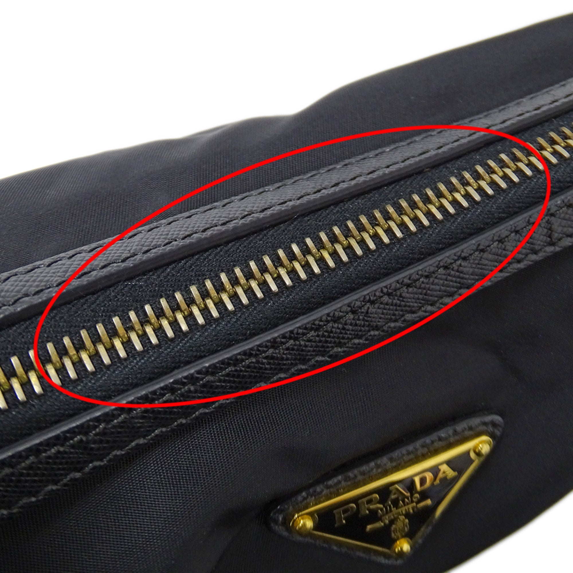 Prada Black Nylon Handbag Shoulder Bag (Pre-Owned)