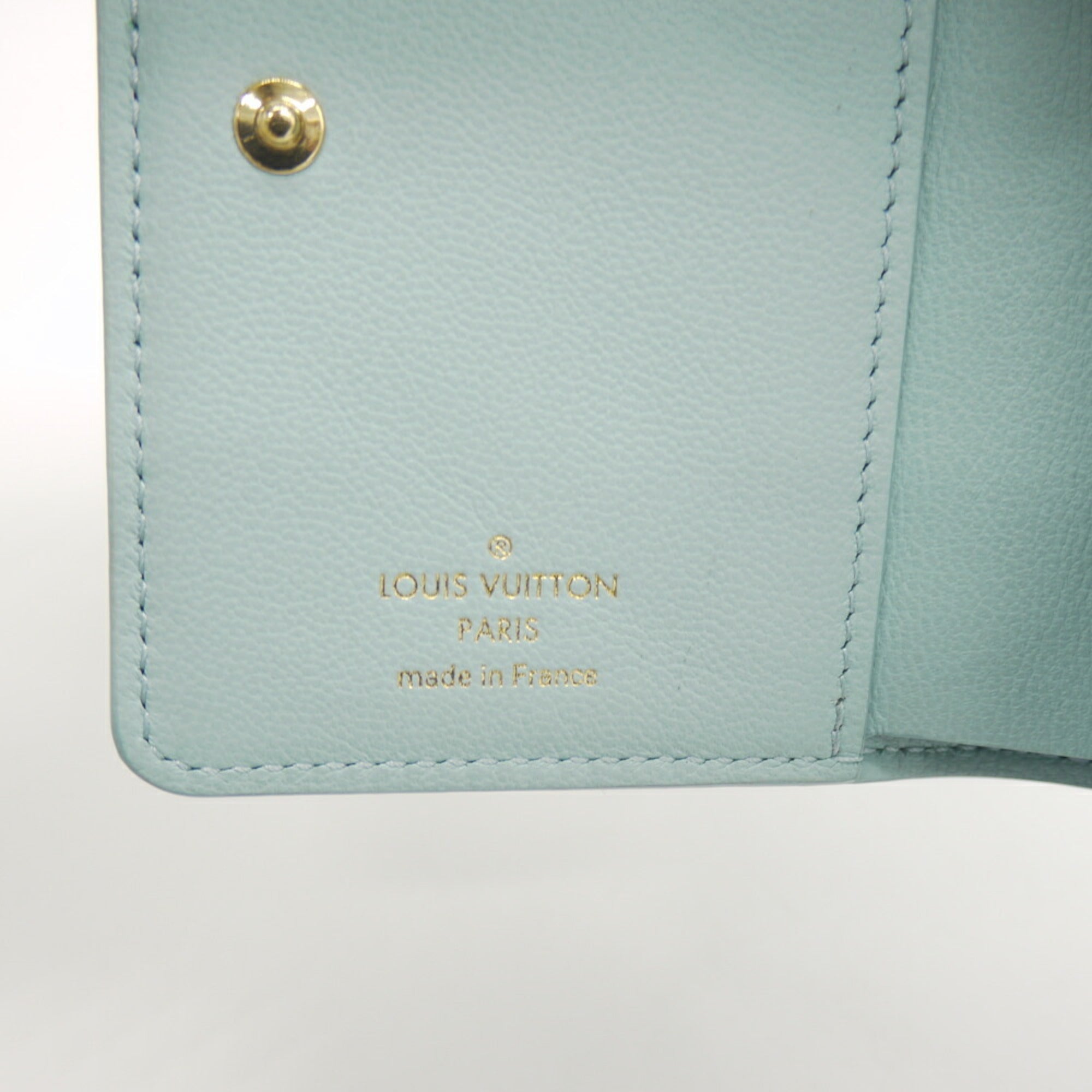 Louis Vuitton Blue Leather Long Wallet (Bi-Fold) (Pre-Owned)