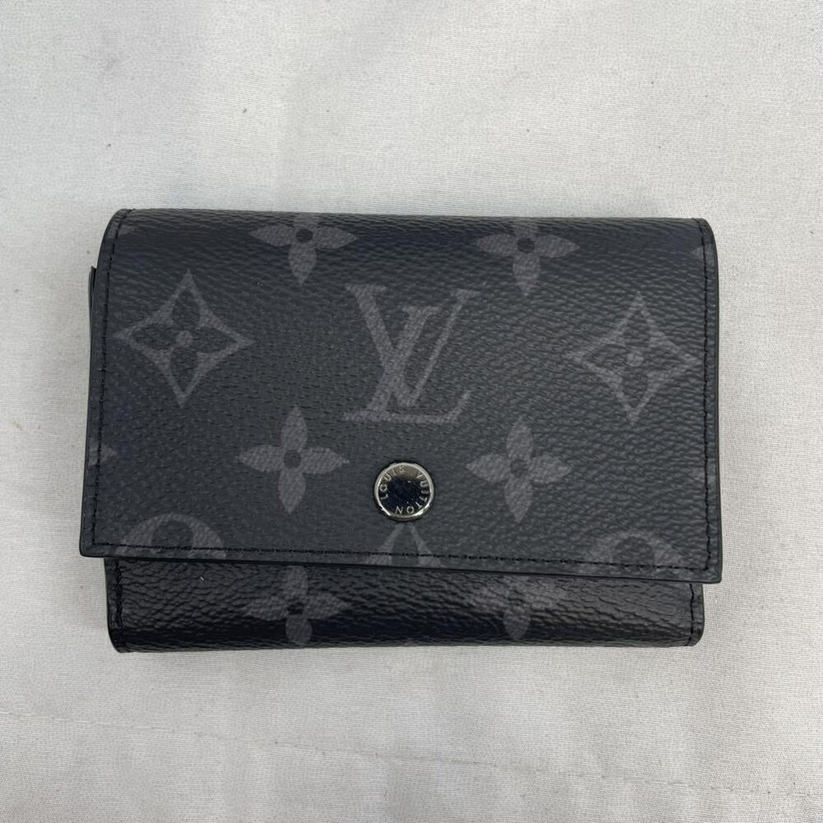 Louis Vuitton Black Monogram Wallet (Tri-Fold) (Pre-Owned)
