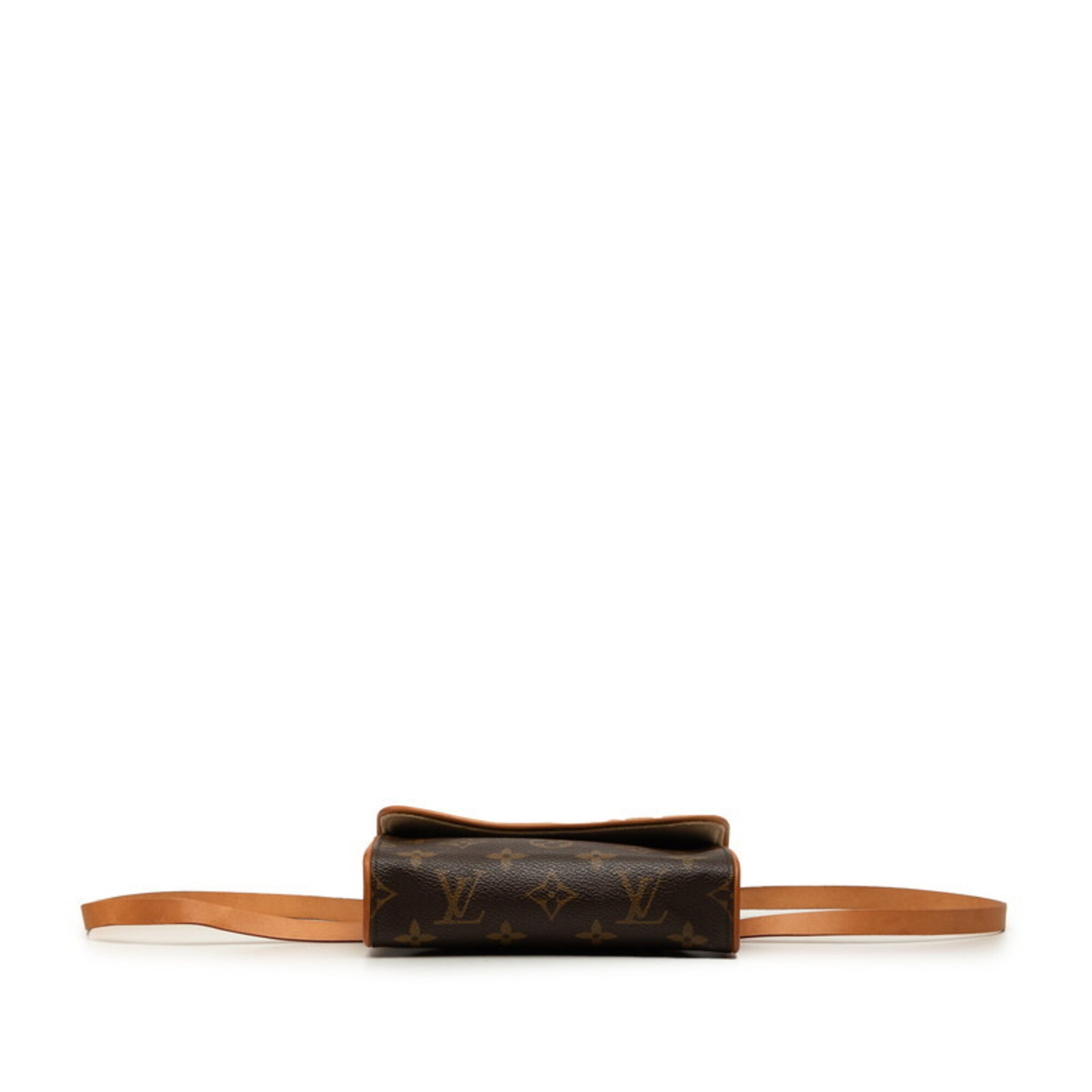 Louis Vuitton Brown Pvc Leather Pochette Sling Bag (Pre-Owned)