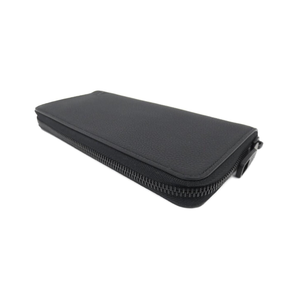 Louis Vuitton Black Leather Long Wallet (Bi-Fold) (Pre-Owned)