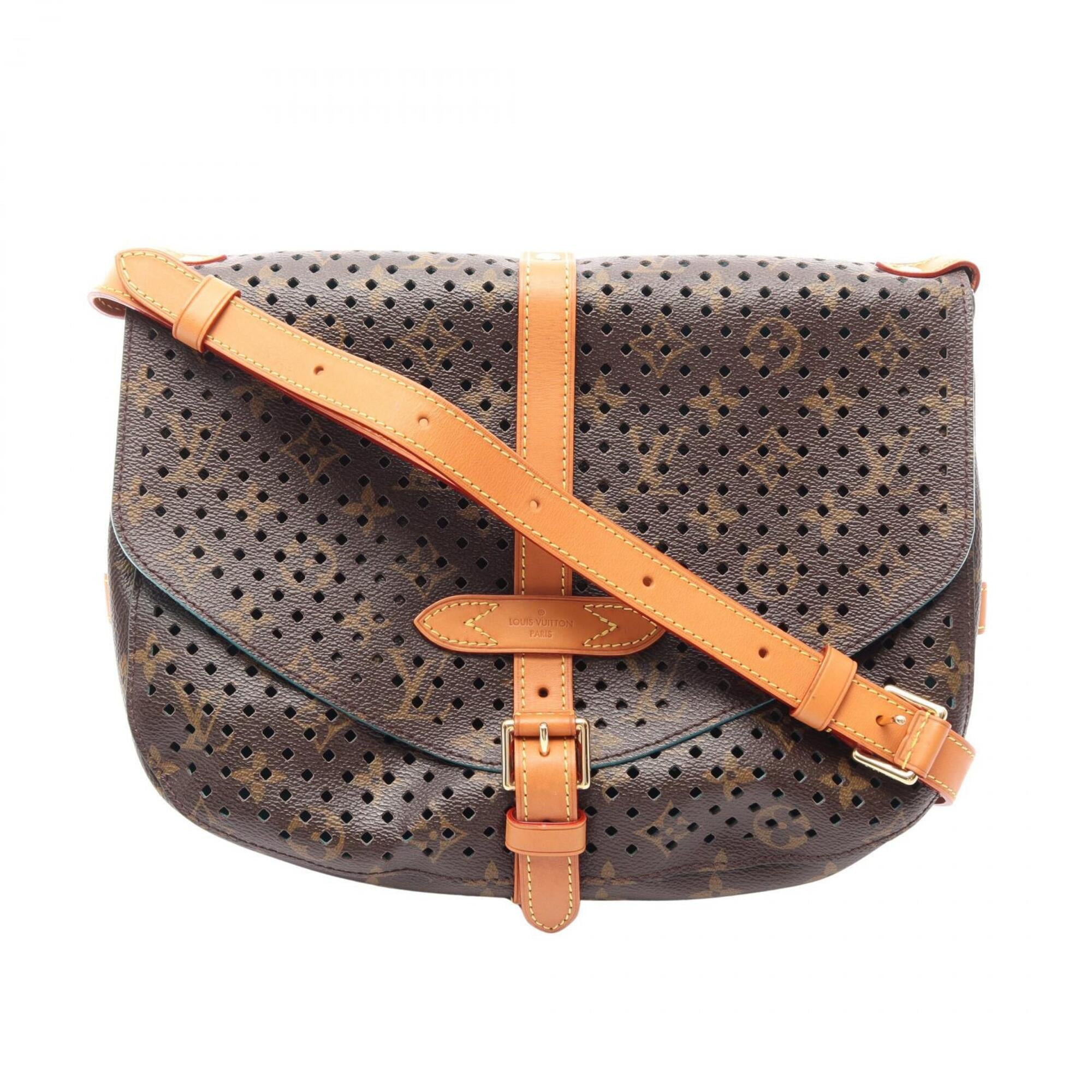 Louis Vuitton Brown Pvc Leather Handbag Shoulder Bag (Pre-Owned)