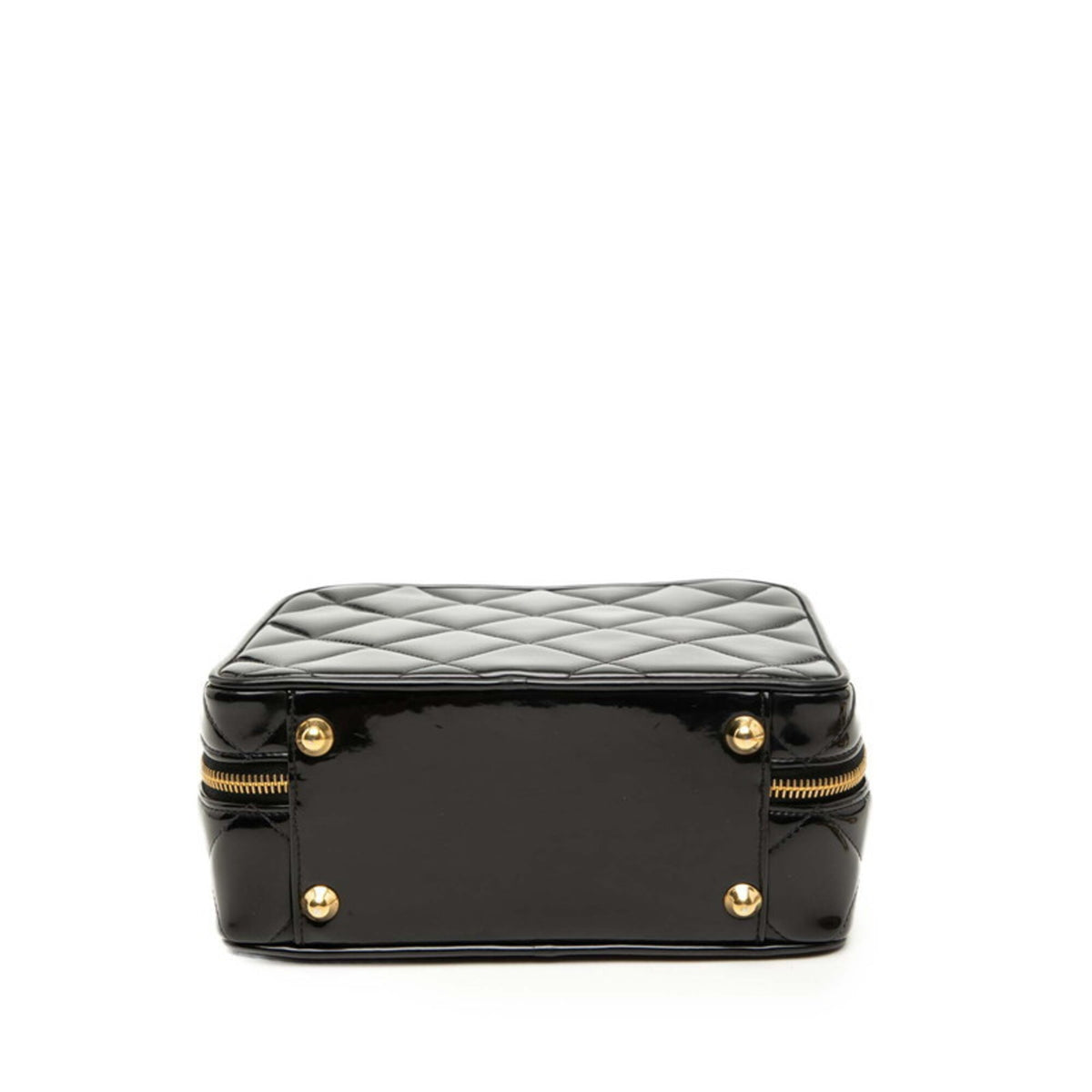 Chanel Black Patent Leather Handbag Shoulder Bag (Pre-Owned)