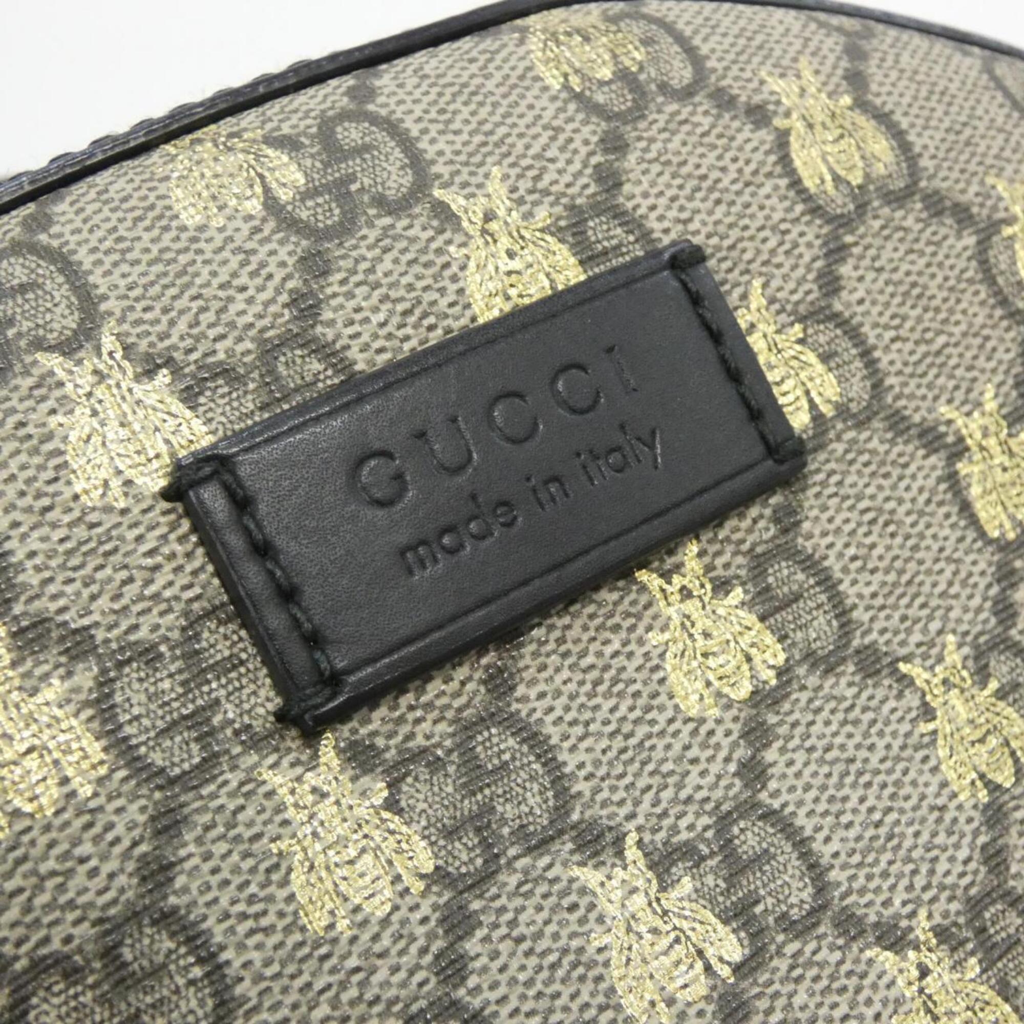 Gucci Beige Black Gg Supreme Backpack (Pre-Owned)