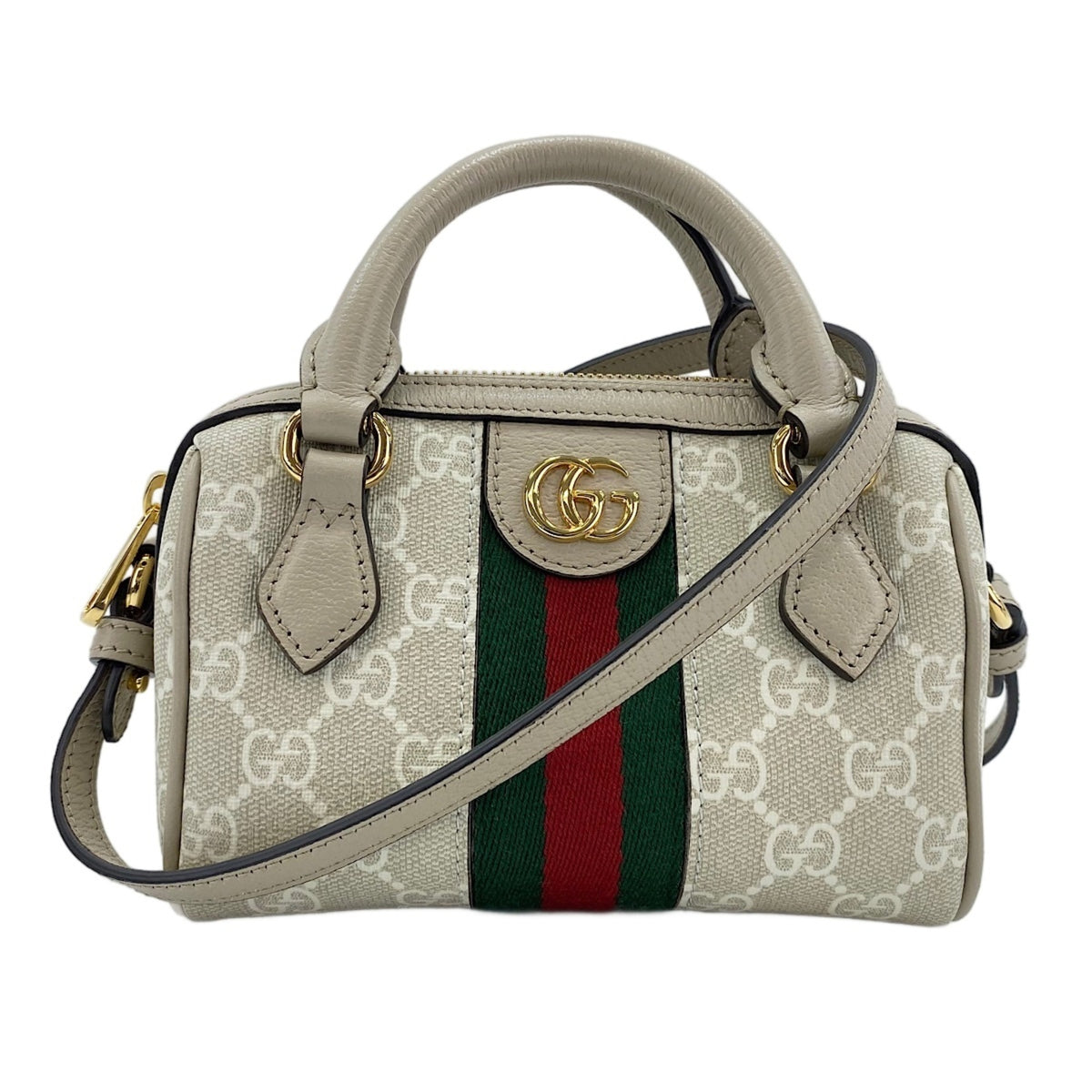 Gucci Sherry Line Beige Handbag (Pre-Owned)