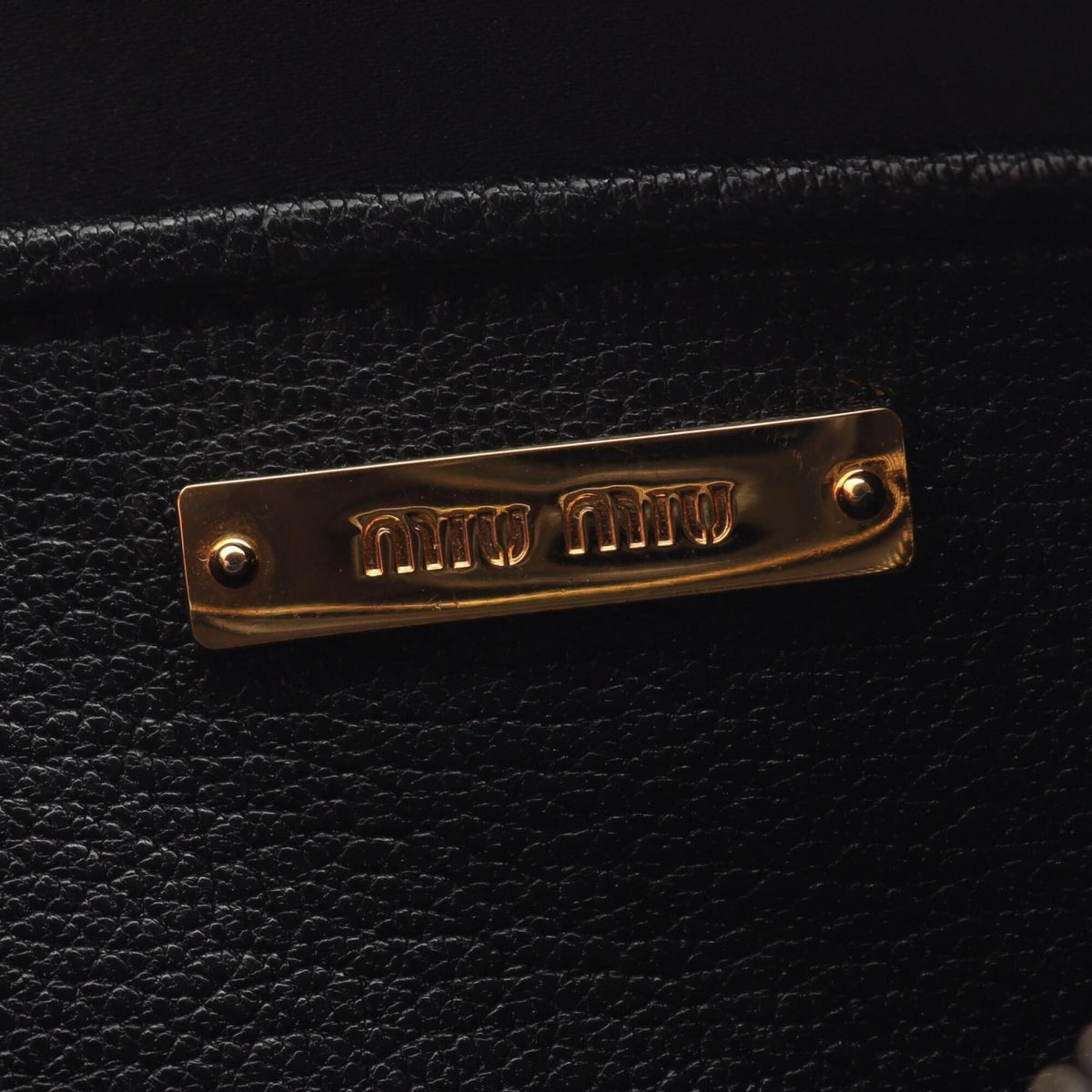 Miu Miu Black Leather Handbag Shoulder Bag (Pre-Owned)