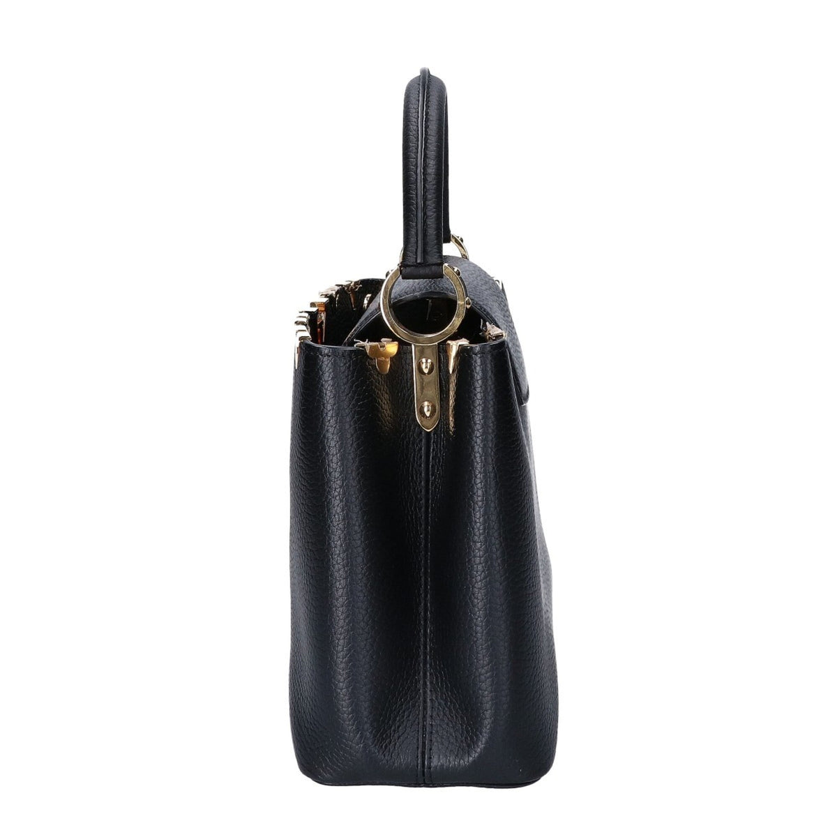 Louis Vuitton Black Leather Handbag (Pre-Owned)