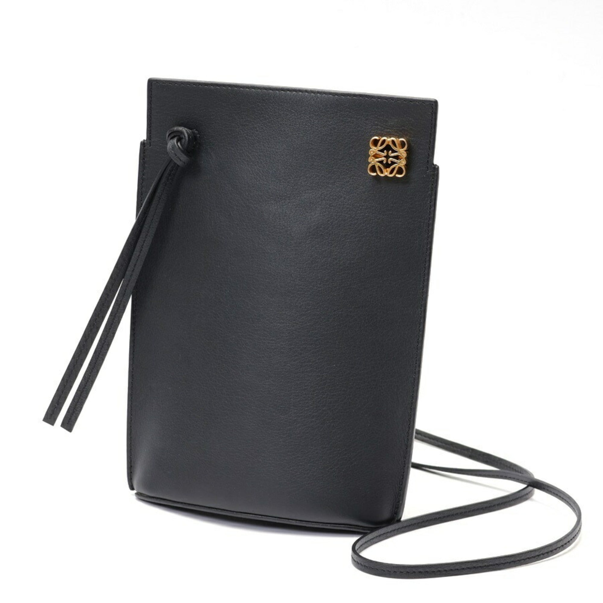 Loewe Black Leather Pouch Shoulder Bag (Pre-Owned)