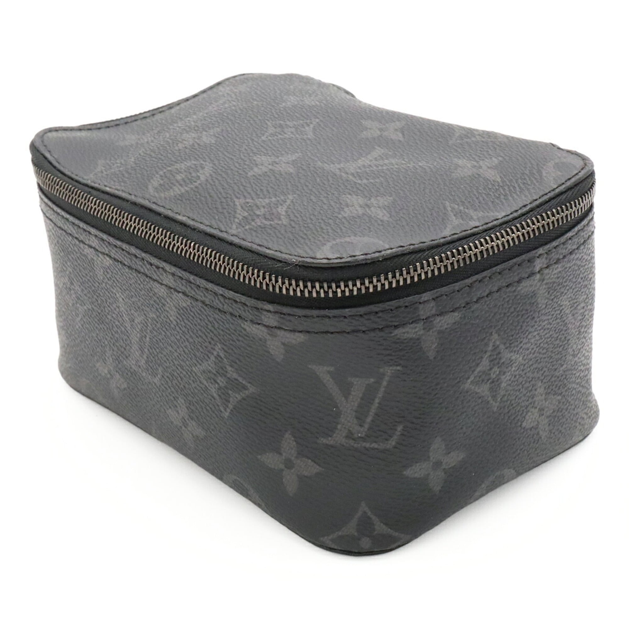 Louis Vuitton Black Gray Monogram Eclipse Canvas Leather Pouch (Pre-Owned)