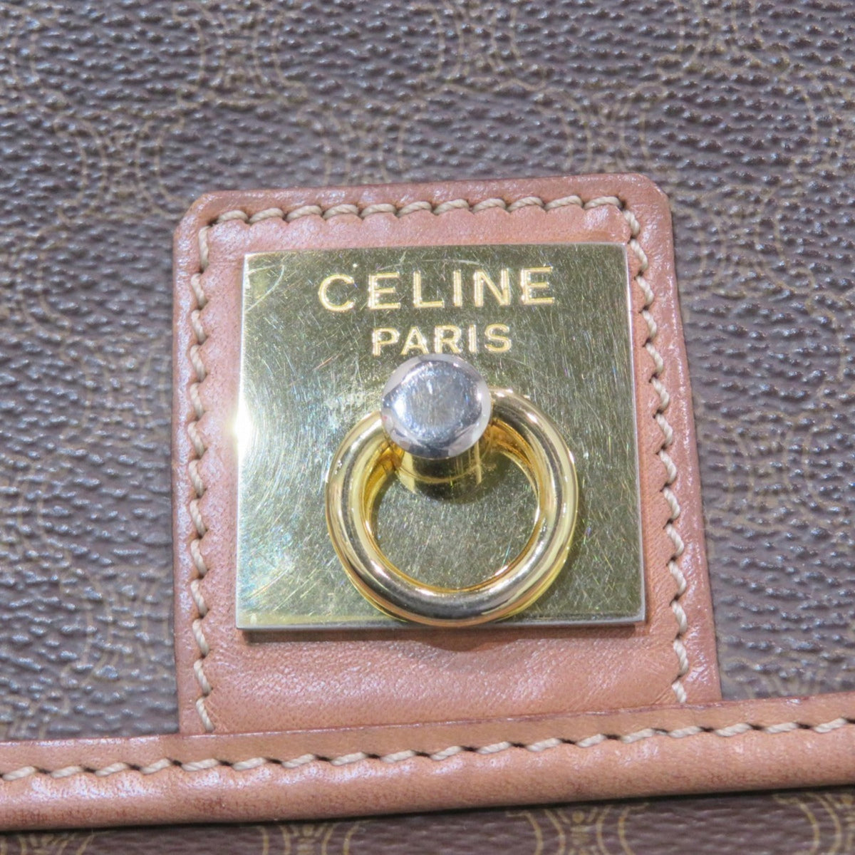 Celine Brown Pvc Leather Shoulder Bag (Pre-Owned)