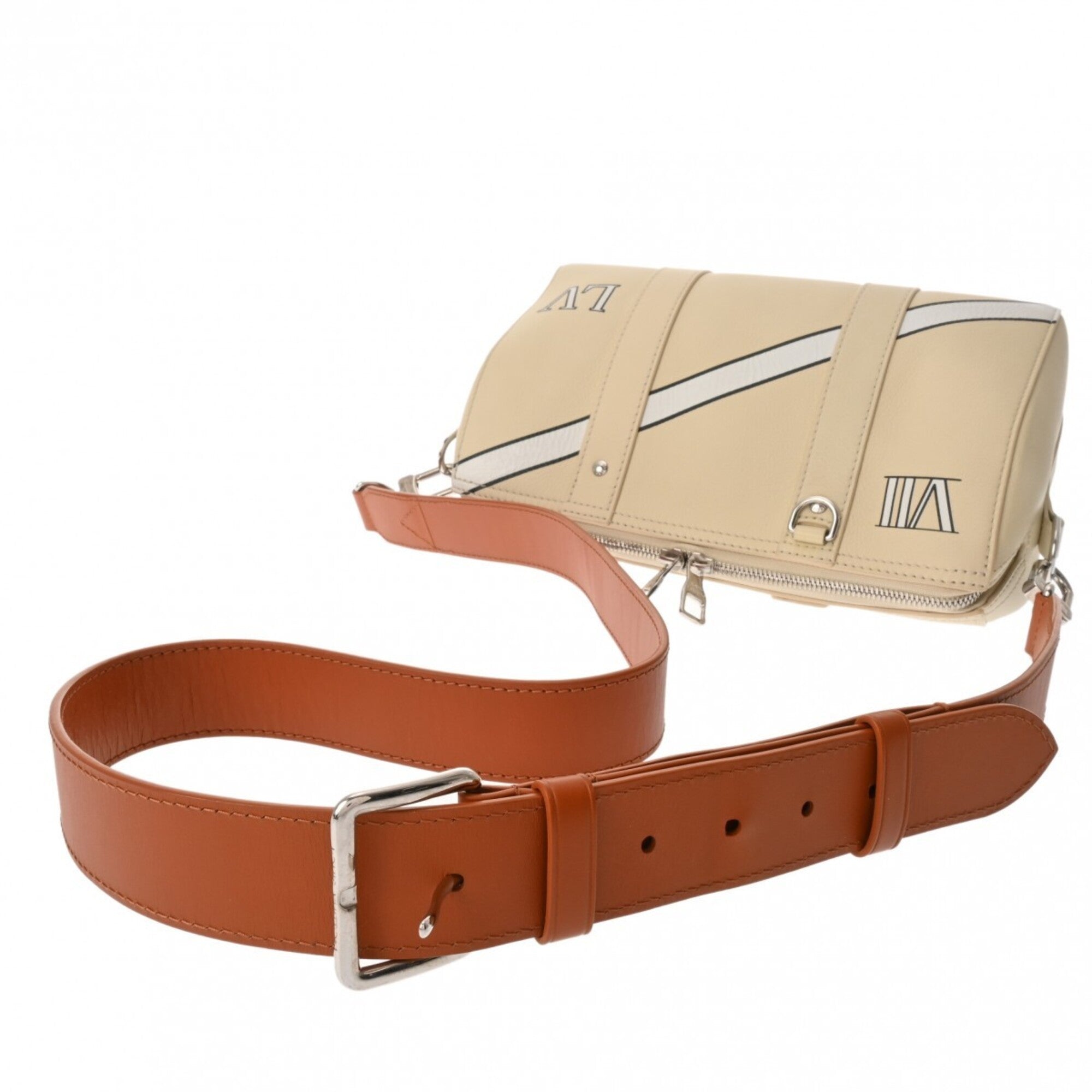 Louis Vuitton Cream Leather Shoulder Bag (Pre-Owned)