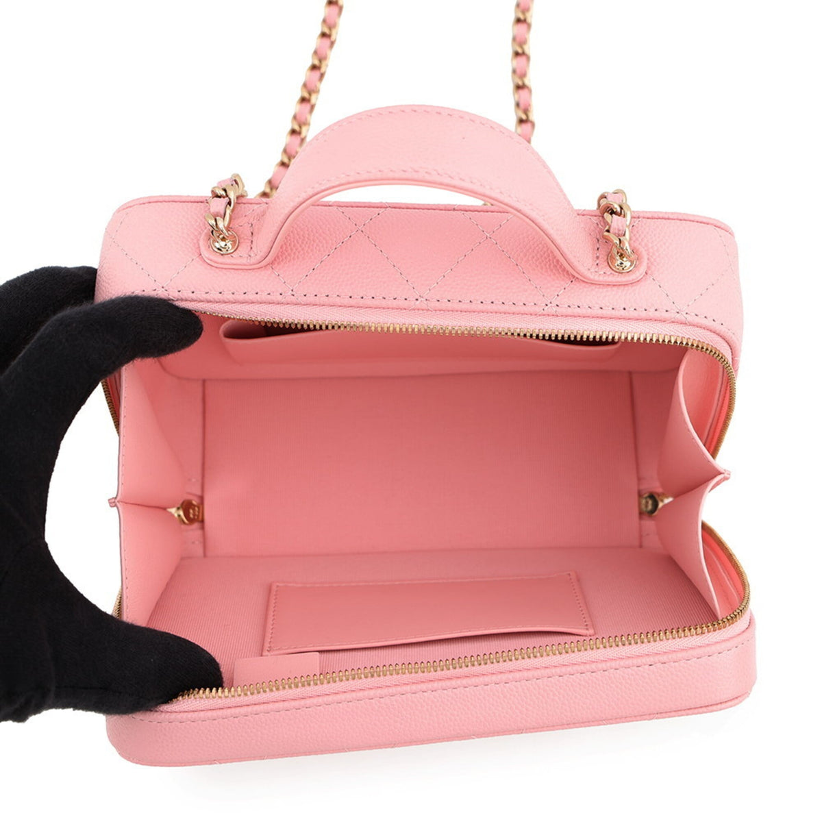 Chanel Matelasse Pink Grained Calfskin Handbag Shoulder Bag (Pre-Owned)