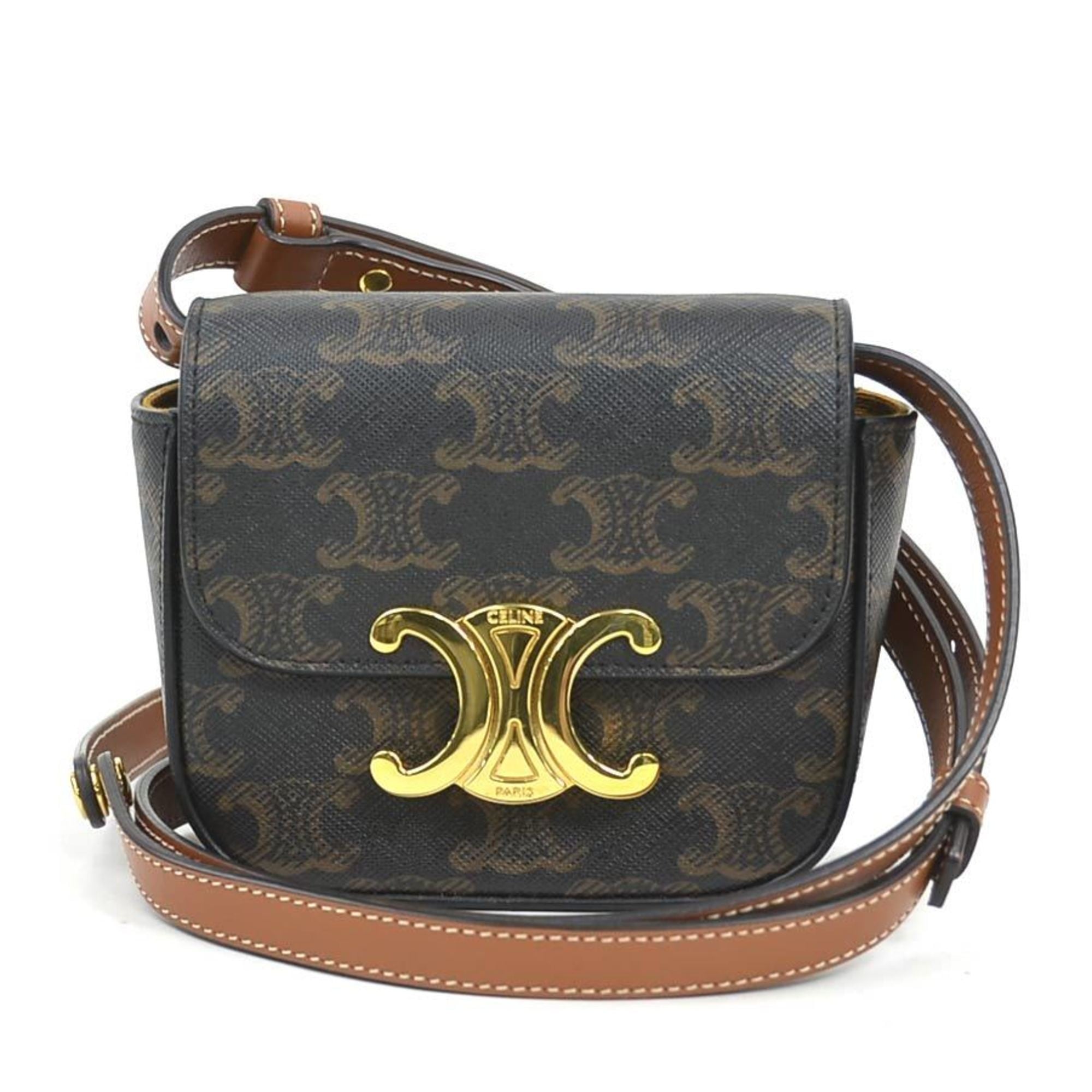 Celine Brown Pvc Shoulder Bag (Pre-Owned)