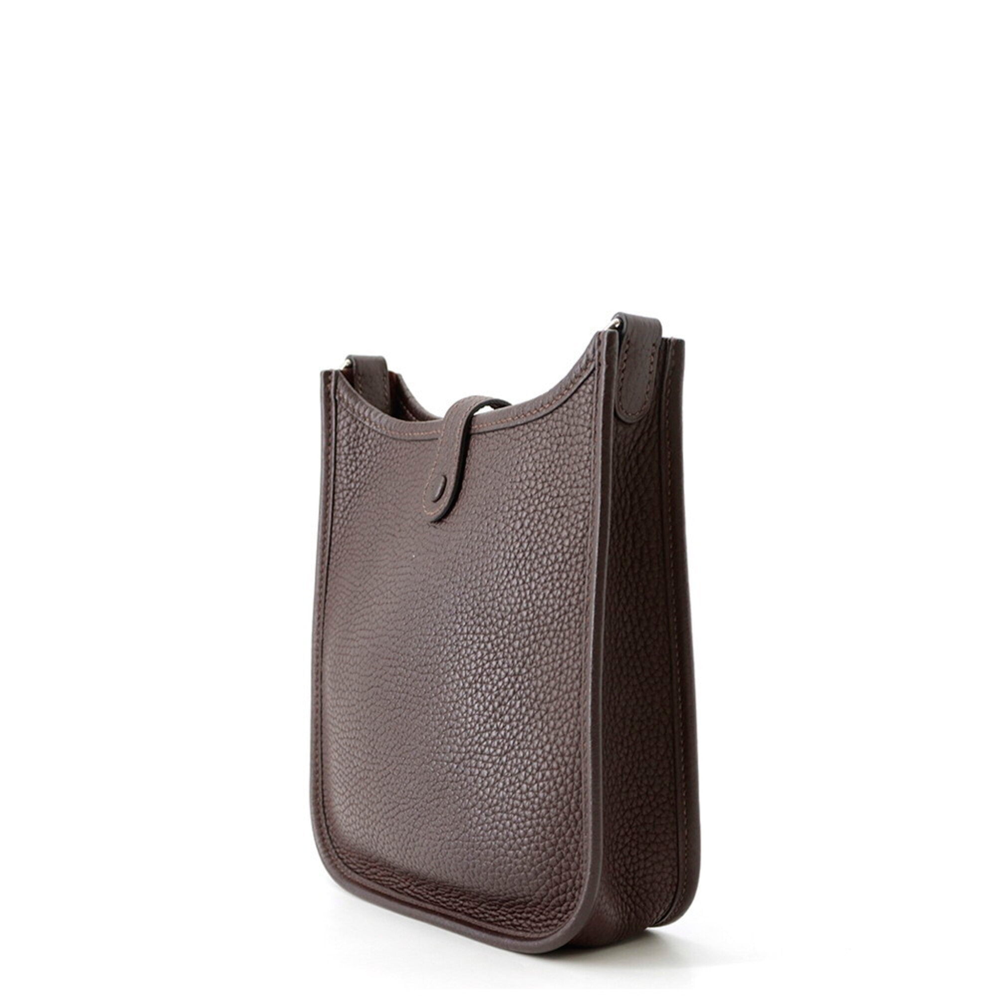 Hermes Evelyne Ebene Taurillon Clemence Leather Handbag (Pre-Owned)