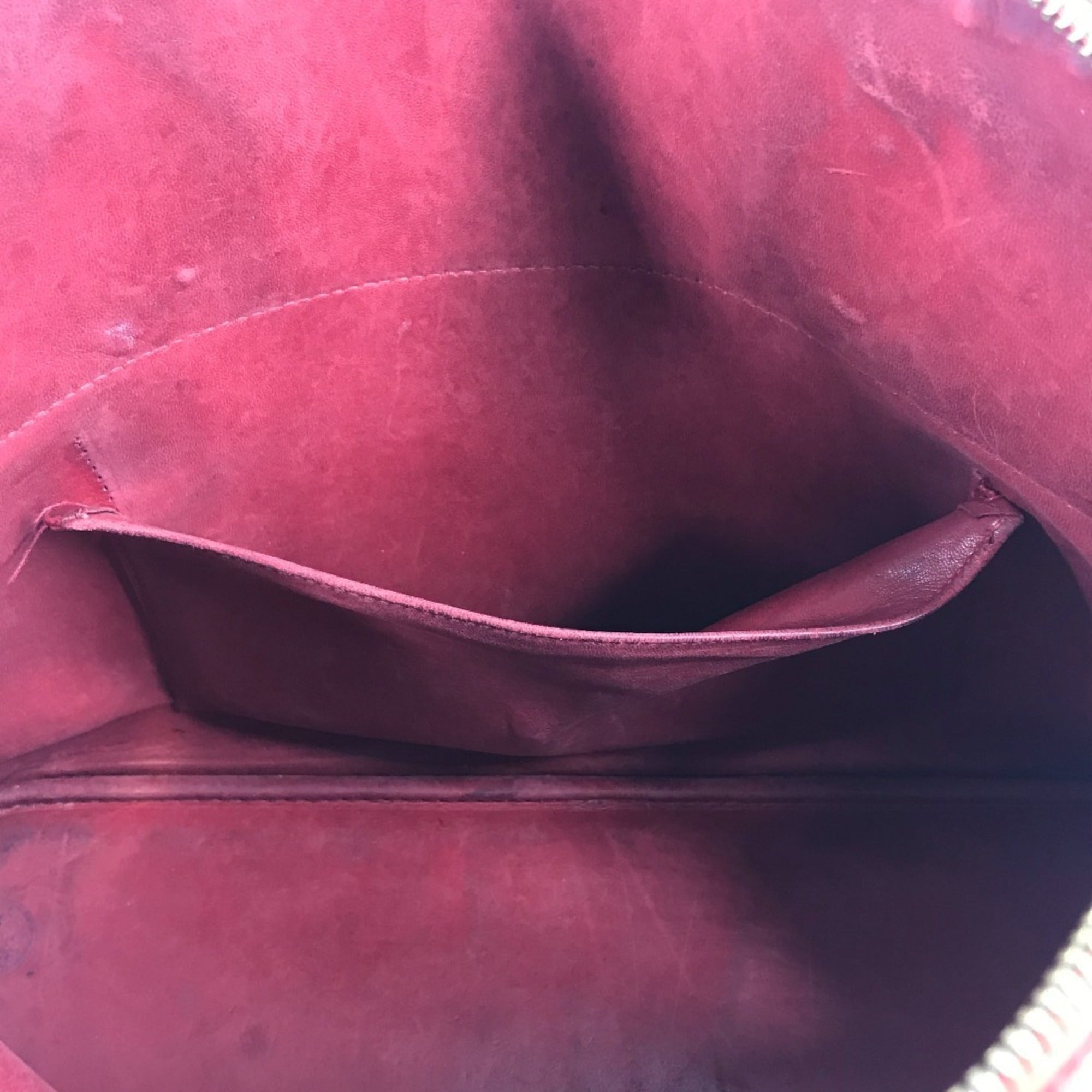 Hermes Red Color Courchevel Leather Handbag Shoulder Bag (Pre-Owned)