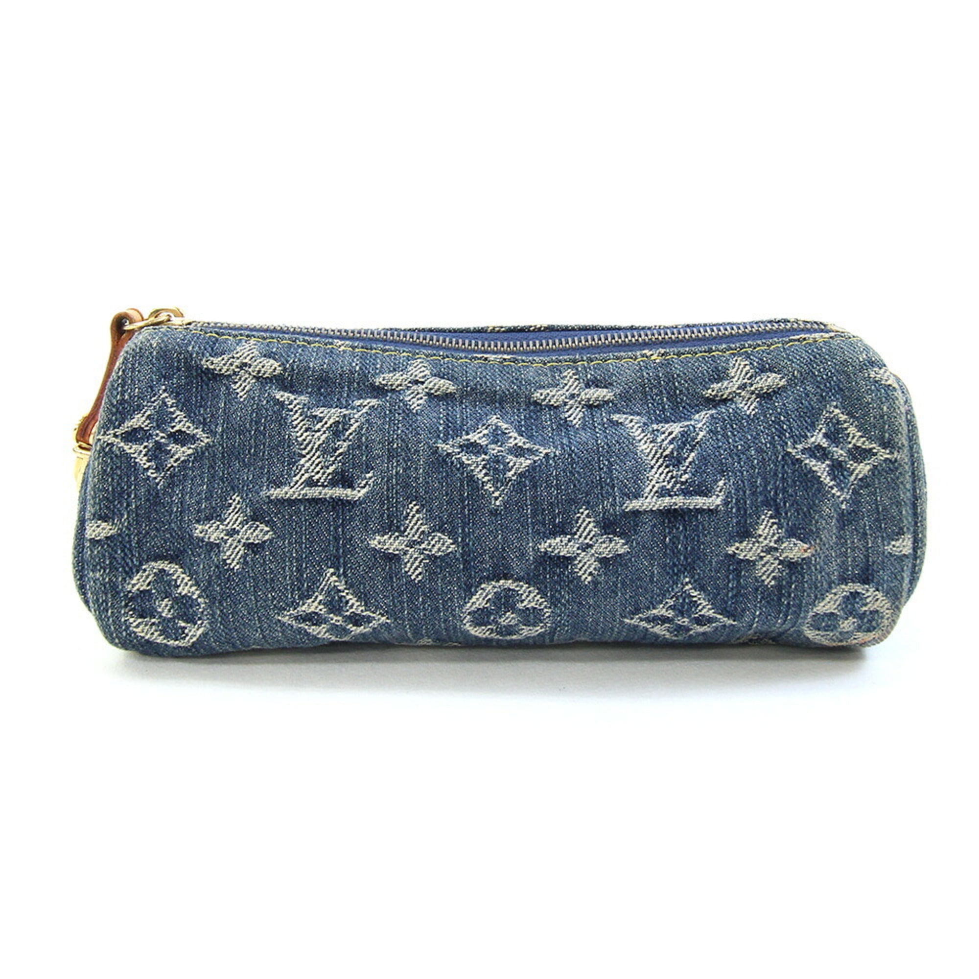Louis Vuitton Blue Denim Handbag Pouch (Pre-Owned)