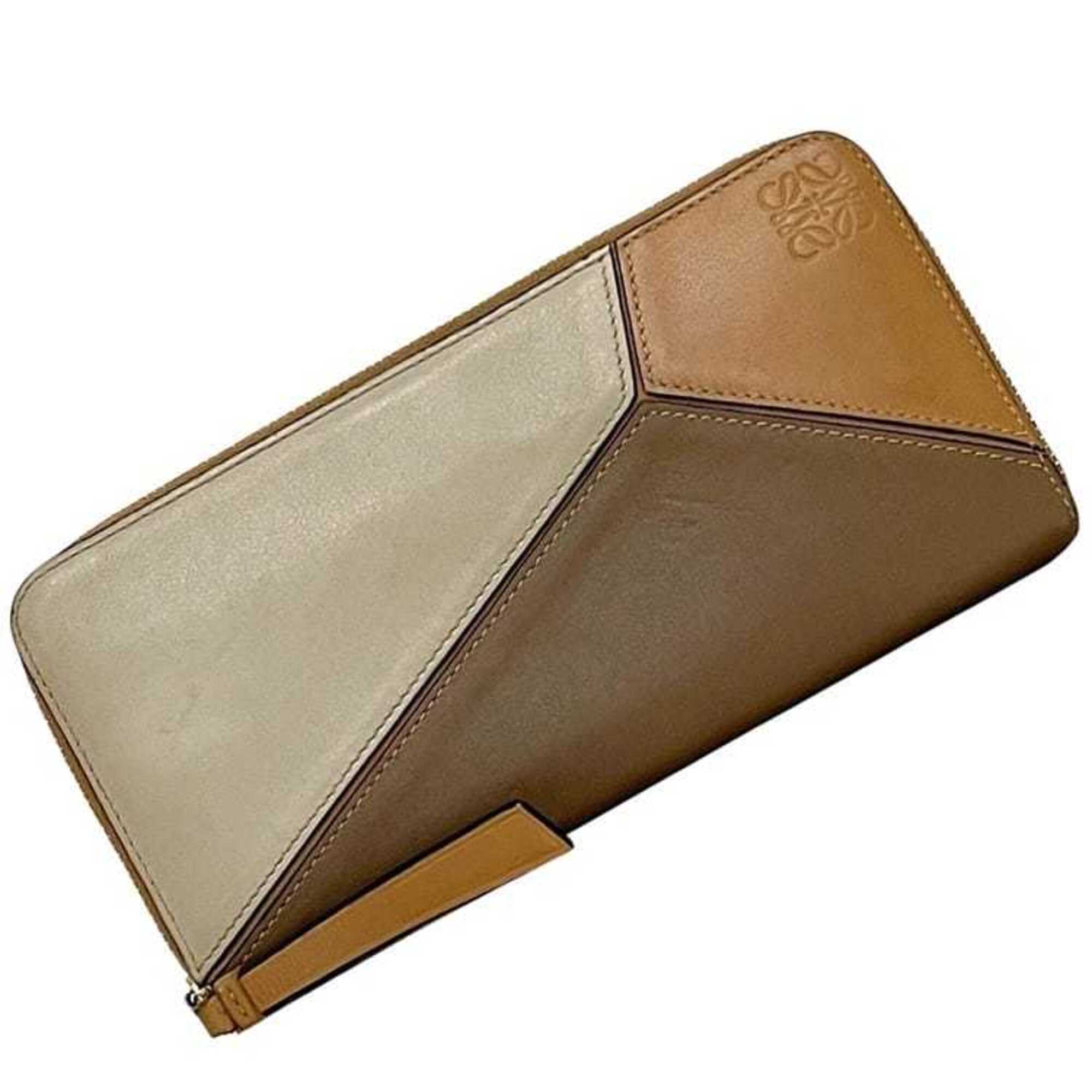 Loewe Brown Leather Long Wallet (Bi-Fold) (Pre-Owned)