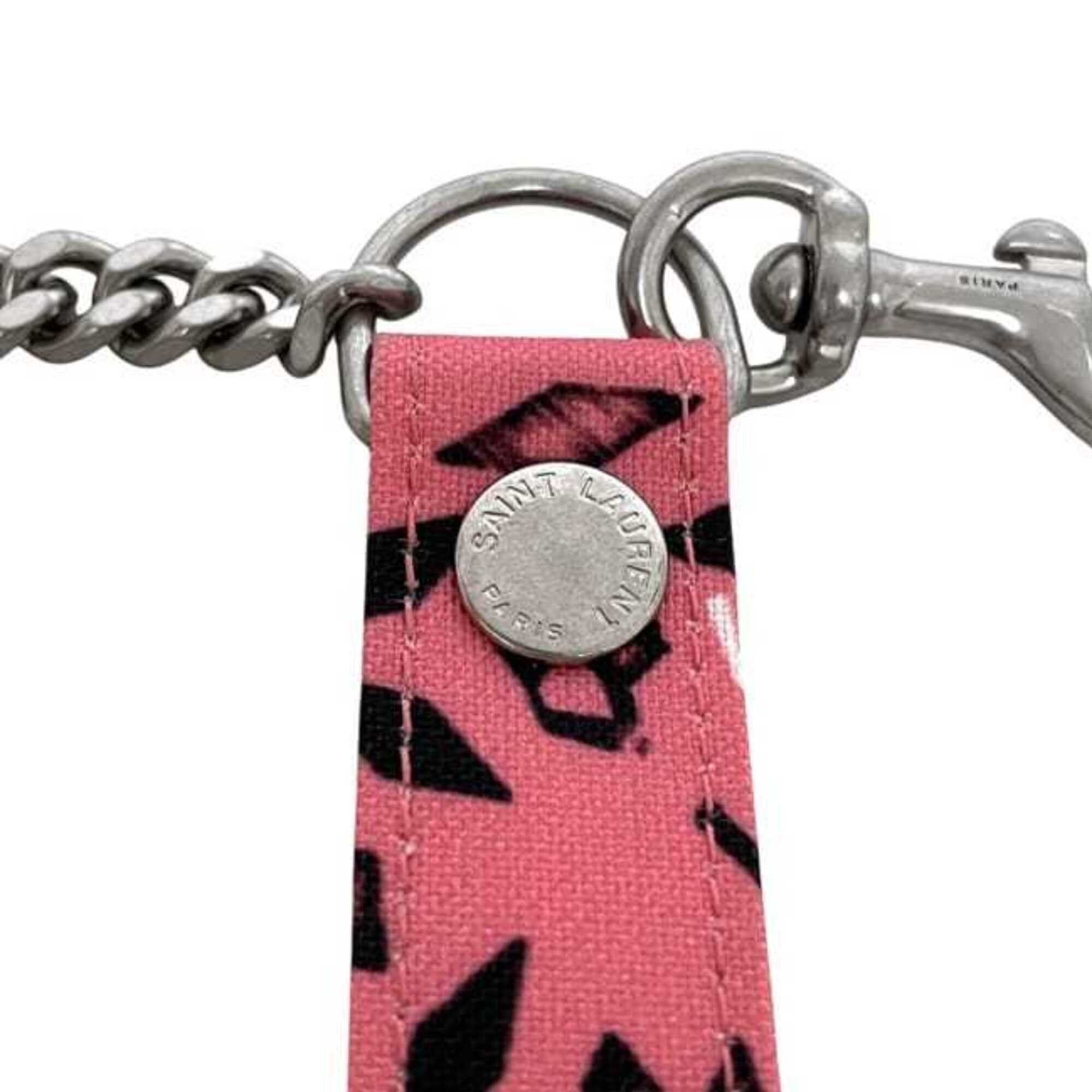 Yves Saint Laurent Black Pink Nylon Wallet (Tri-Fold) (Pre-Owned)