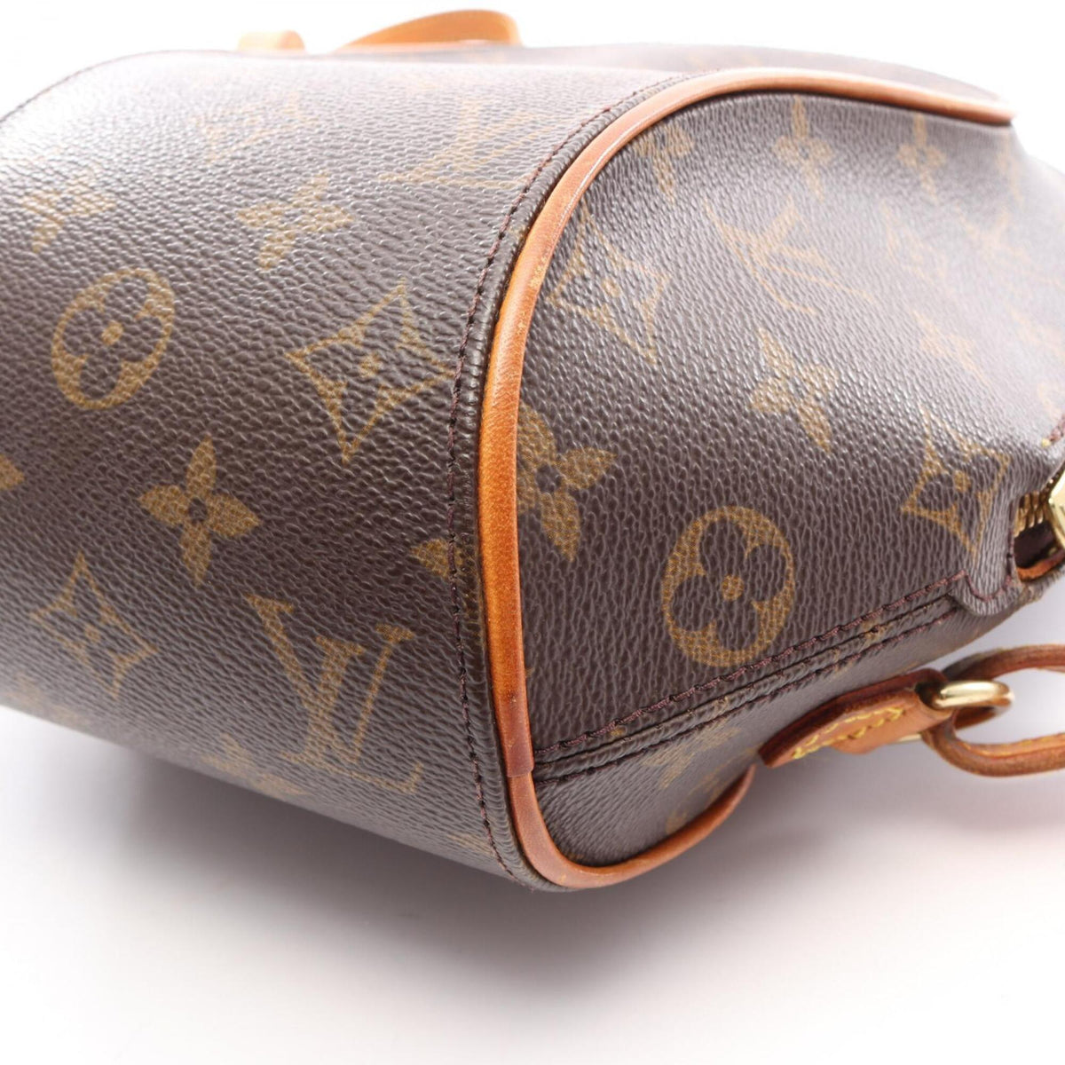 Louis Vuitton Brown Coated Canvas Leather Backpack Handbag (Pre-Owned)