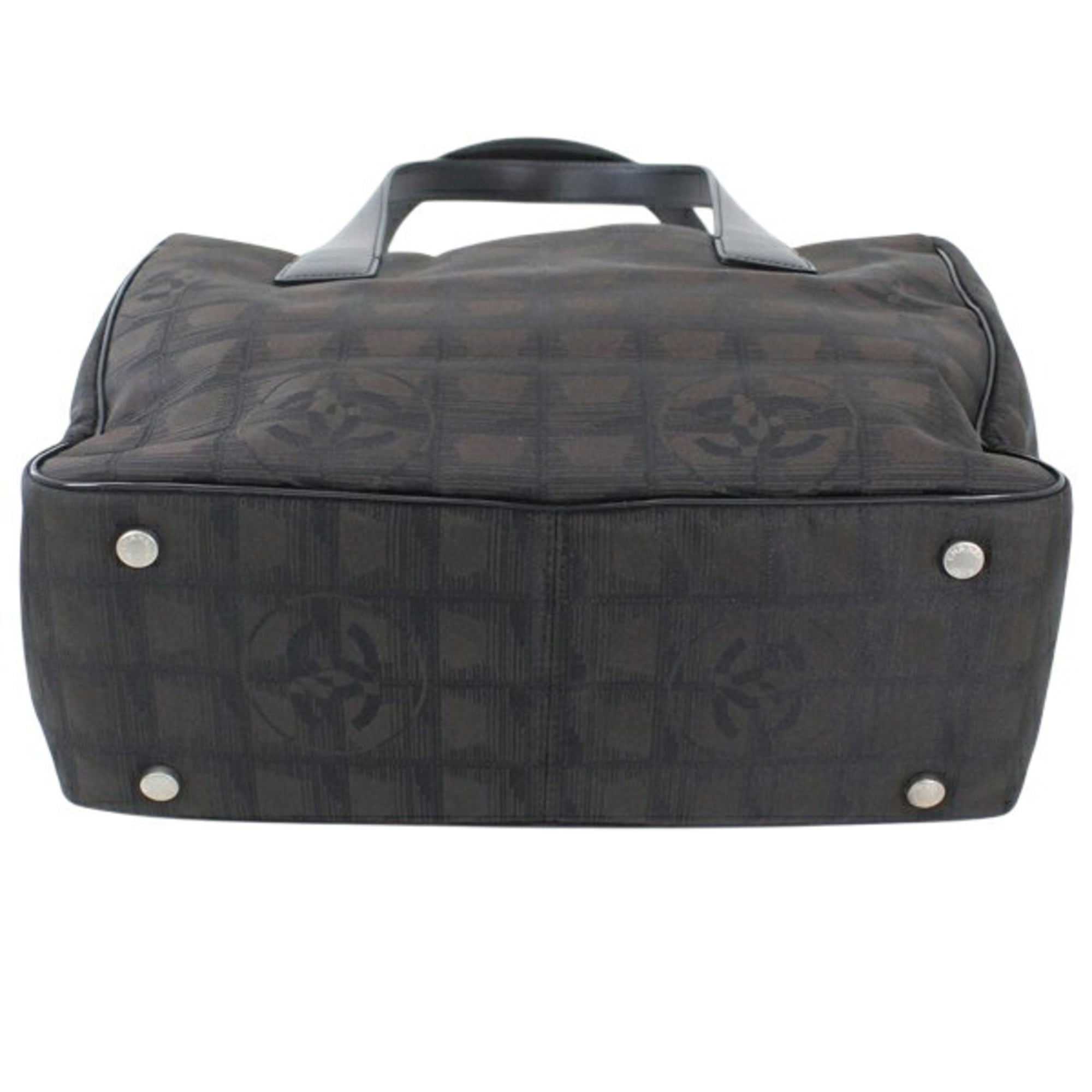 Chanel Brown Dark Brown New Travel Line Handbag Tote Bag (Pre-Owned)