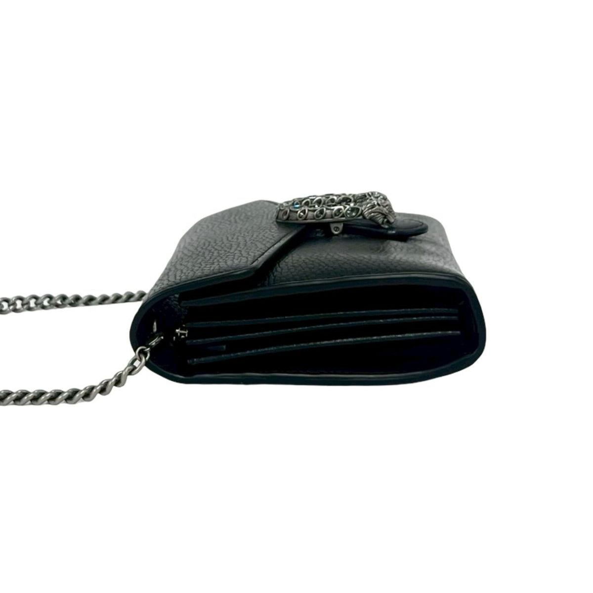Gucci Black Leather Pochette Shoulder Bag (Pre-Owned)