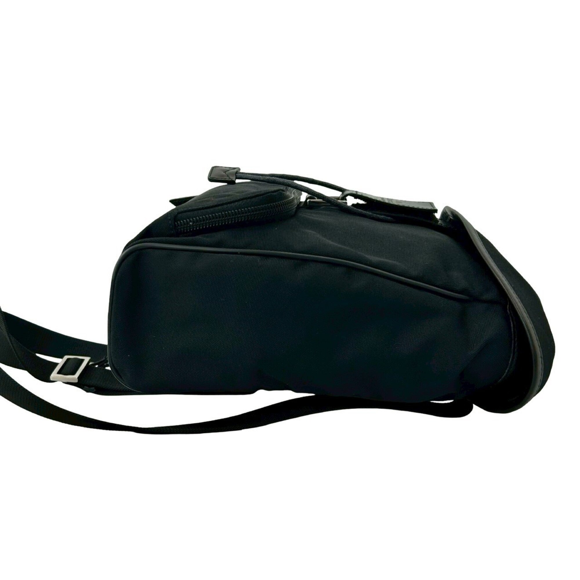 Gucci Black Nylon Leather Backpack (Pre-Owned)