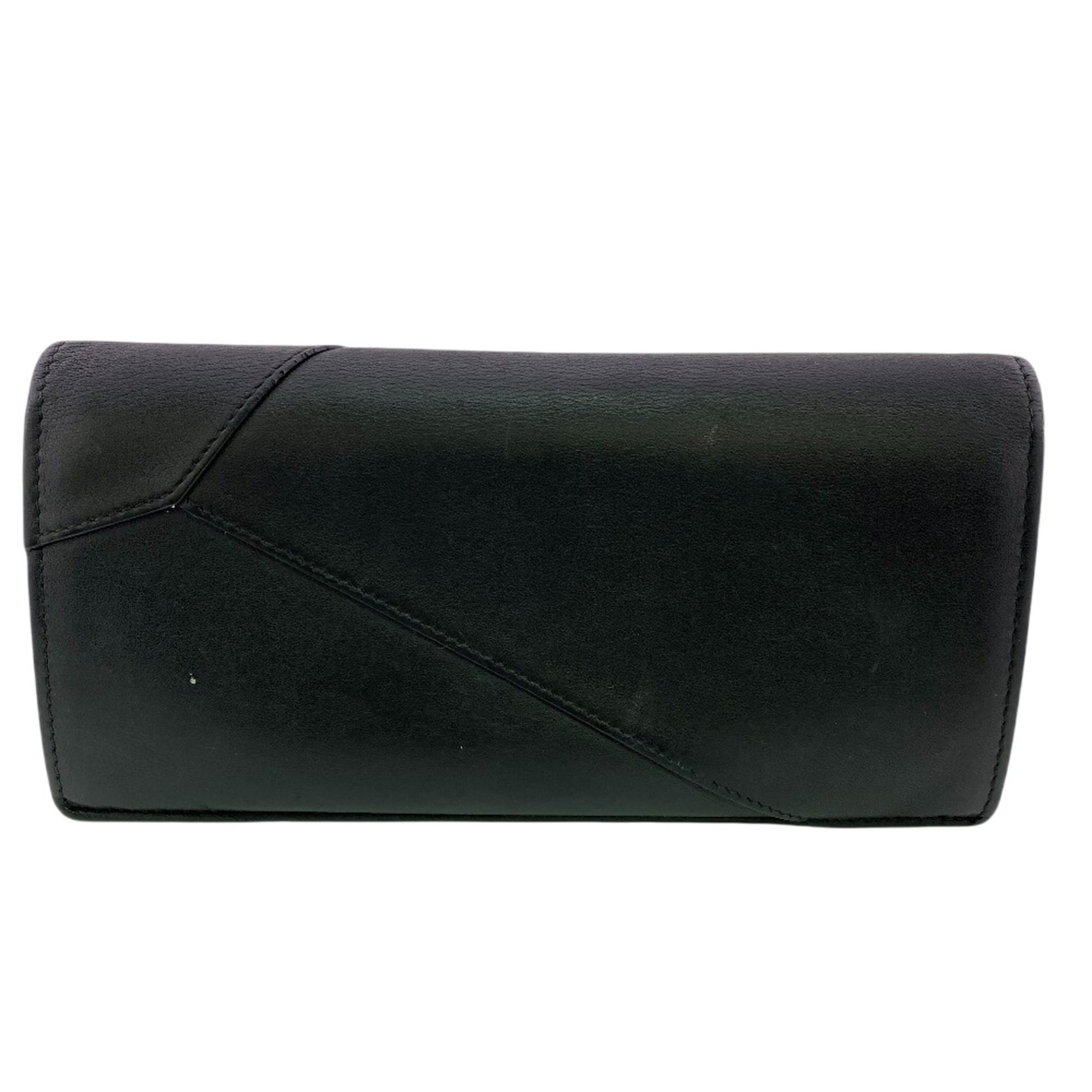 Loewe Black Leather Long Wallet (Bi-Fold) (Pre-Owned)