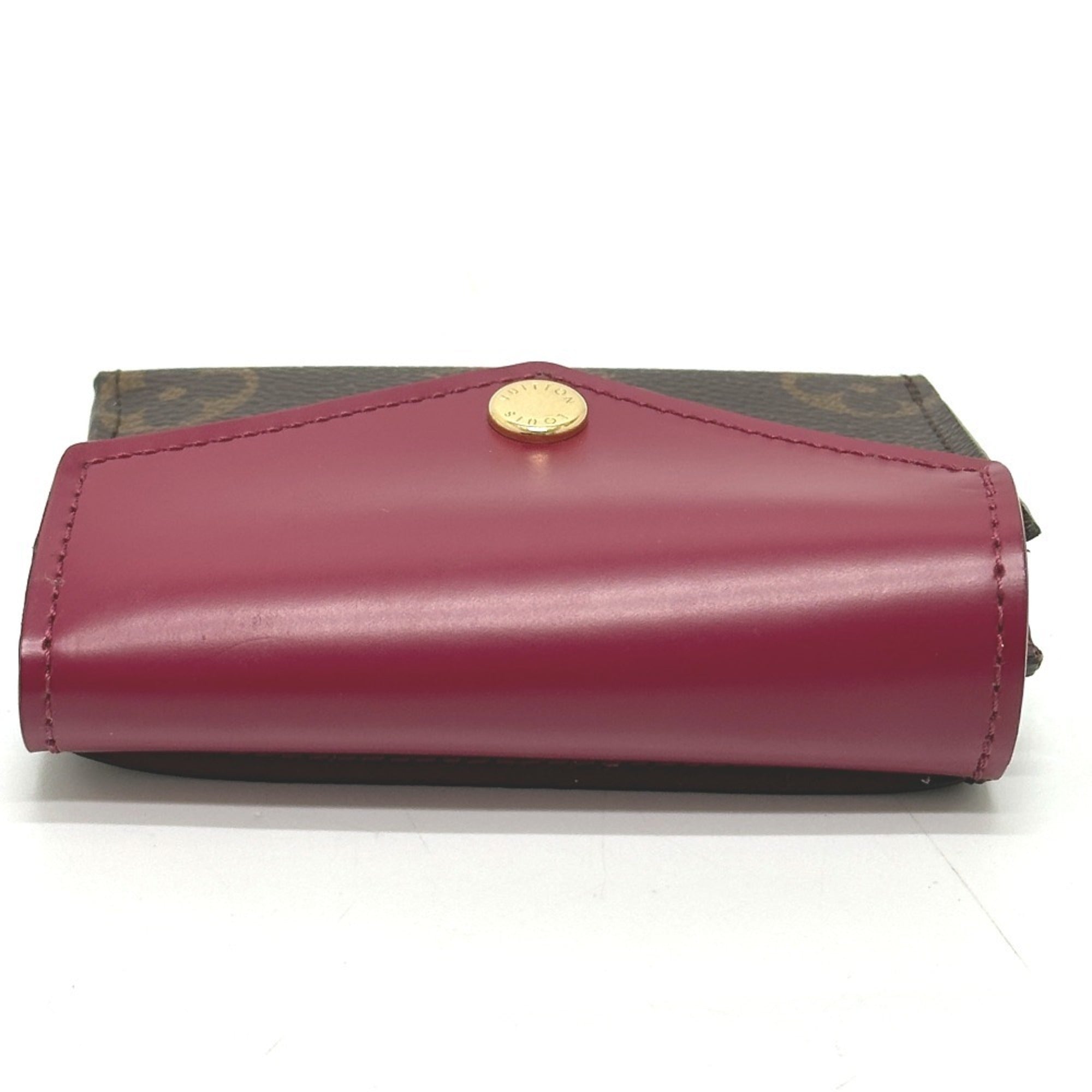 Louis Vuitton Monogram Brown Fuchsia Monogram Wallet (Tri-Fold) (Pre-Owned)