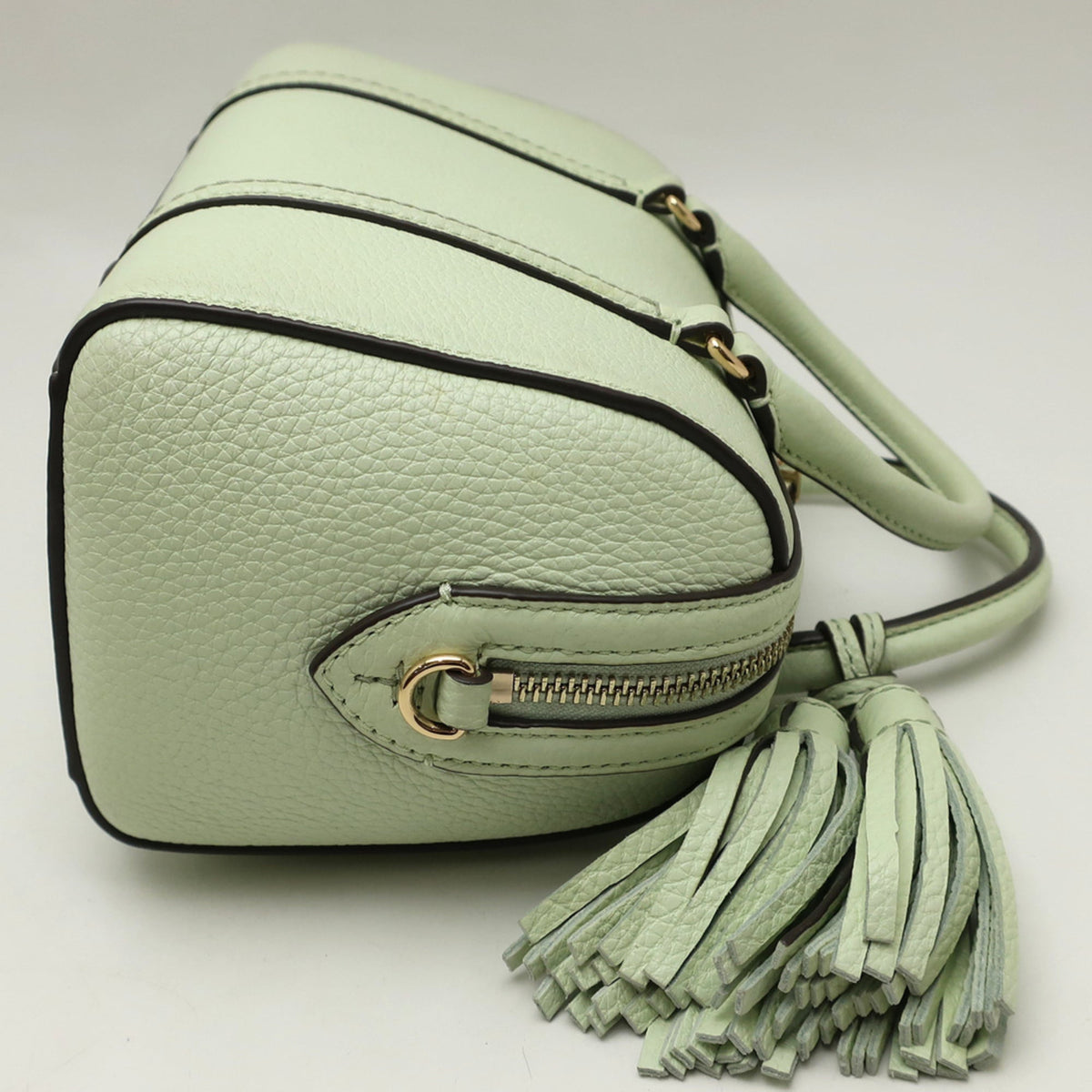 Tory Burch Green Leather Boston Bag (Pre-Owned)