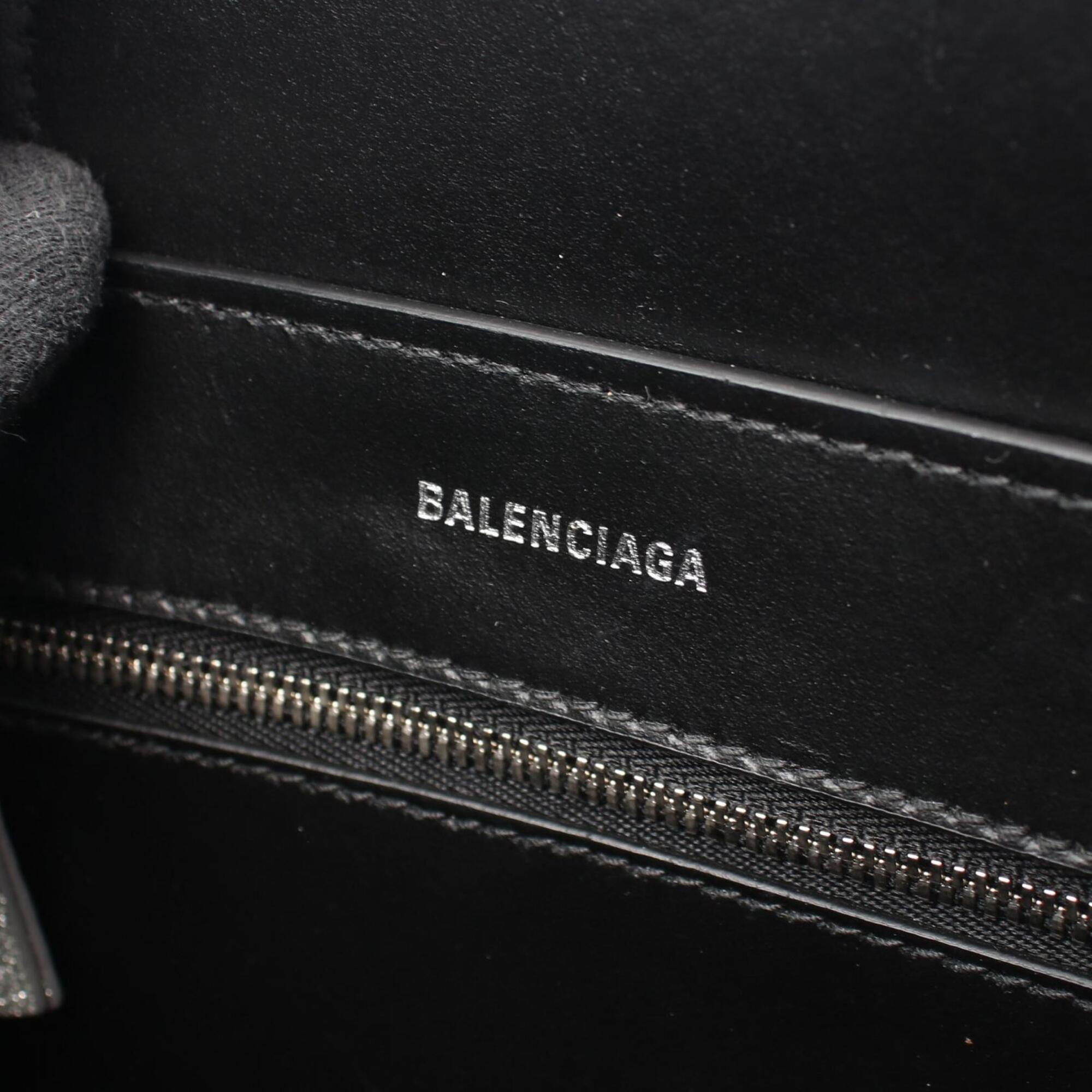 Balenciaga Silver Leather Handbag Tote Bag (Pre-Owned)